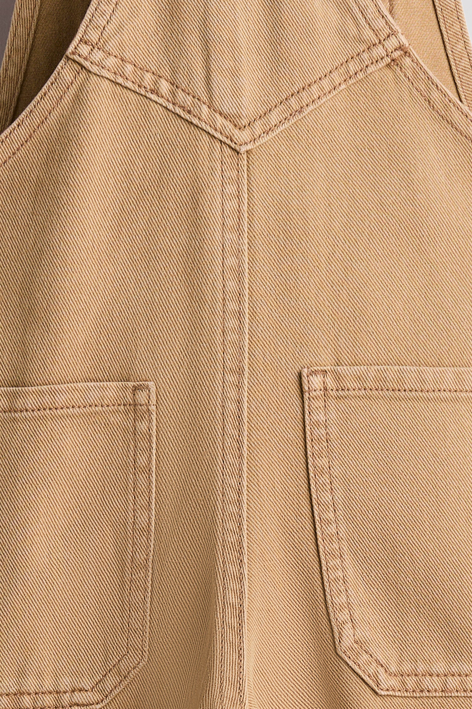 Детский комбинезон H&M Cotton Twill Overalls, цвет: Тёмный бежевый — фото 5