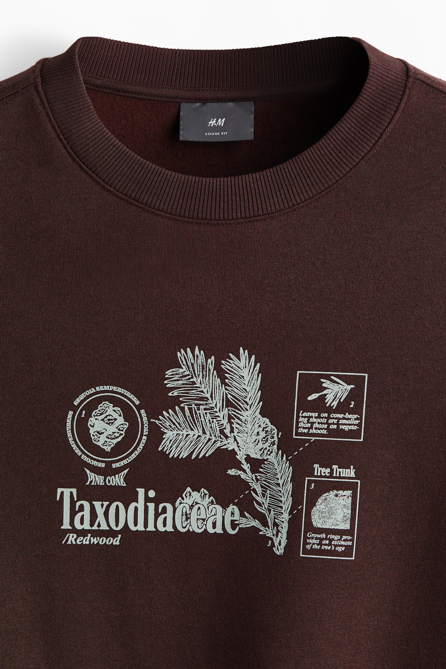 Nyomott mintás melegítőfelső Loose Fit - Sötétbarna/Taxodiaceae/Fehér/növények/Fekete/Karma Alarm/Fekete/Star MMX - 6