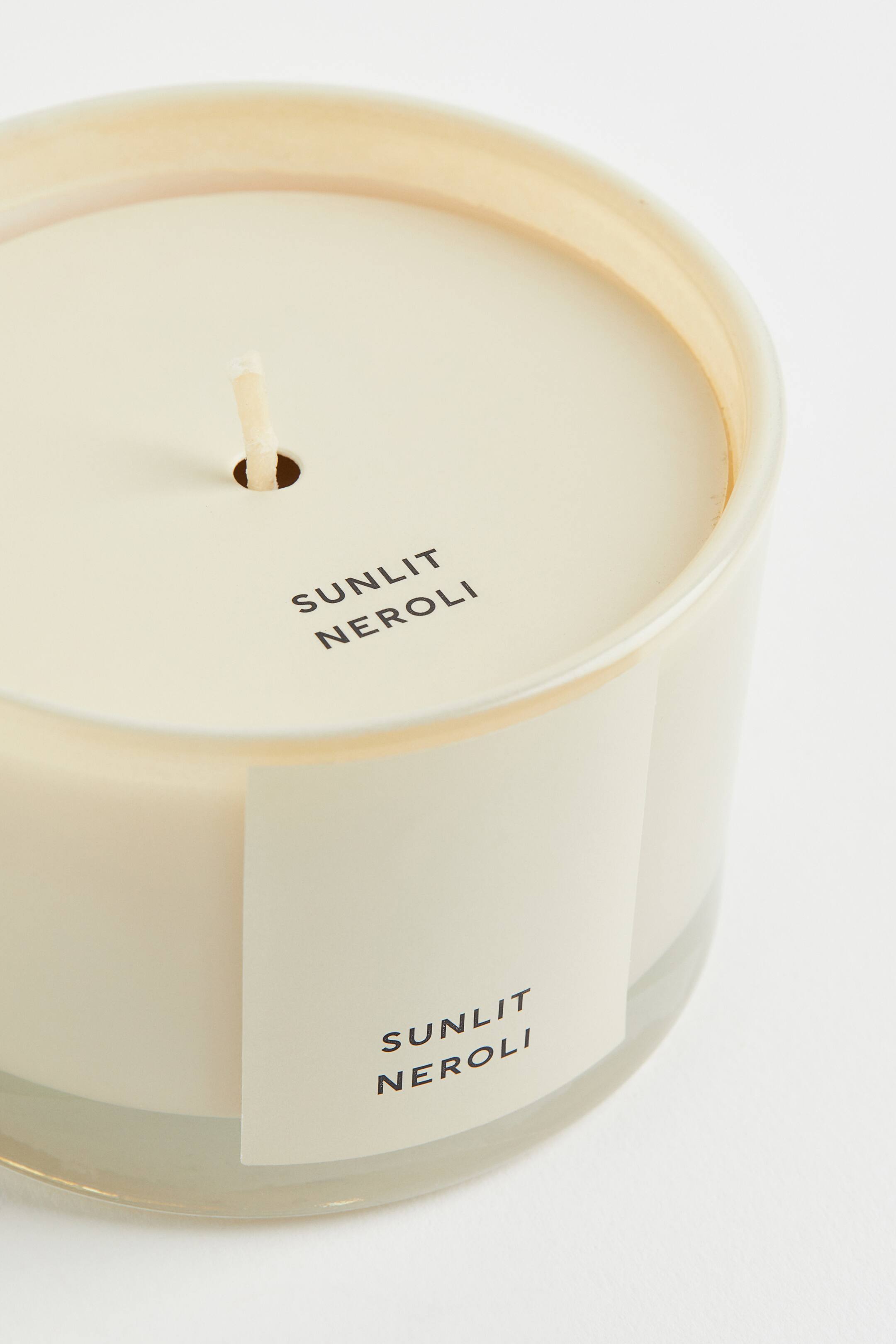 Scented candle in a glass holder Light beige/Sunlit Neroli Home All H&M GB