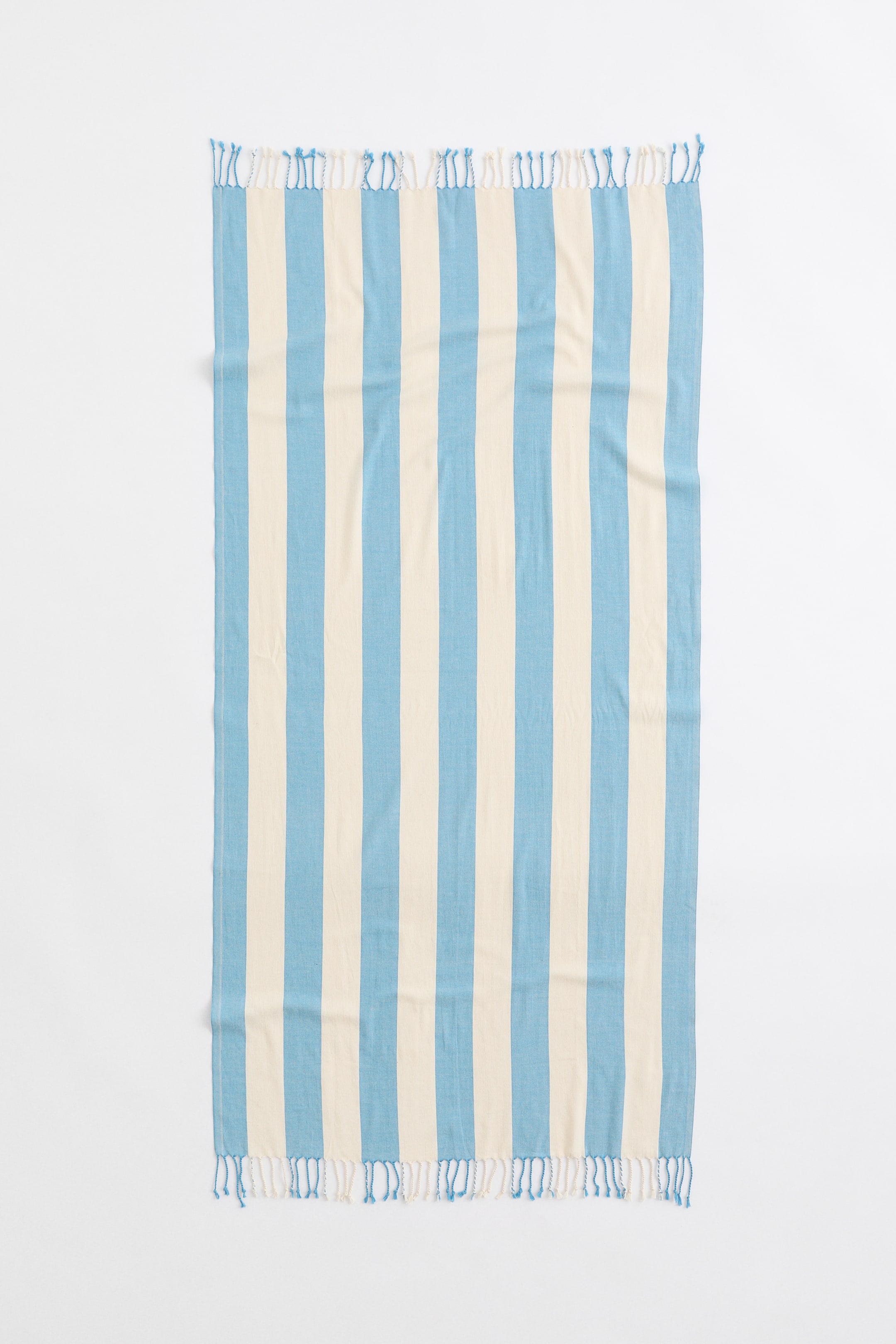 Beach Towel with Carry Strap Light blue/striped Ladies H&M US