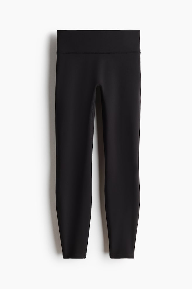 Leggings de desporto quentes com SoftMove™ Fleece - Preto/Castanho escuro/Azul aço - 1