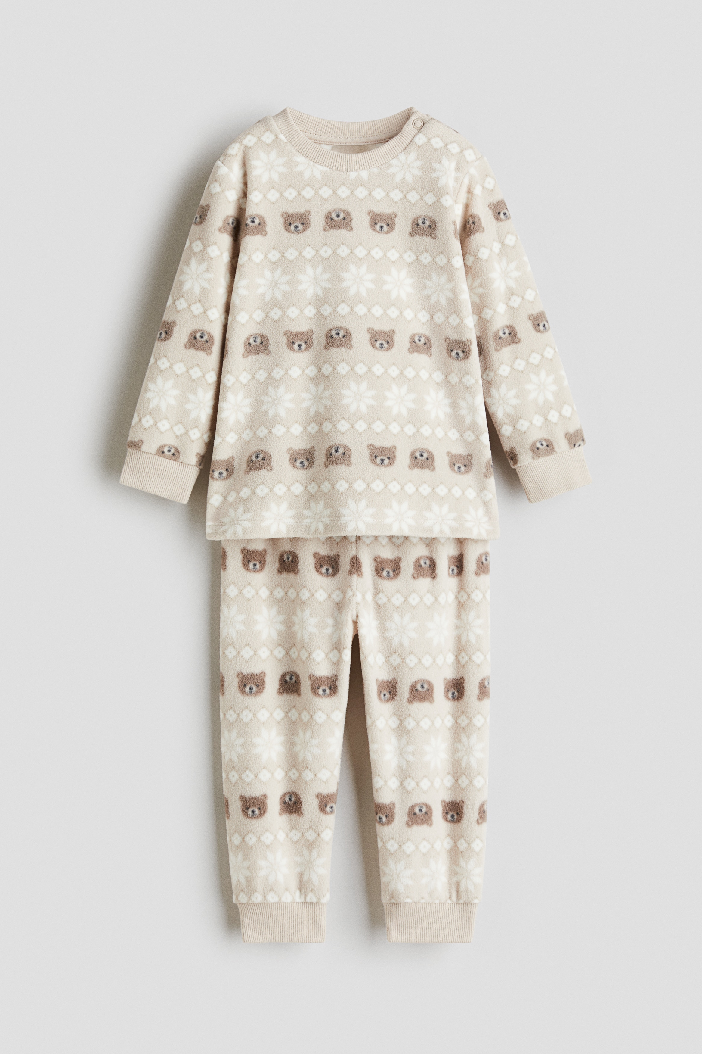 H & M - フリースパジャマ - ブラウン