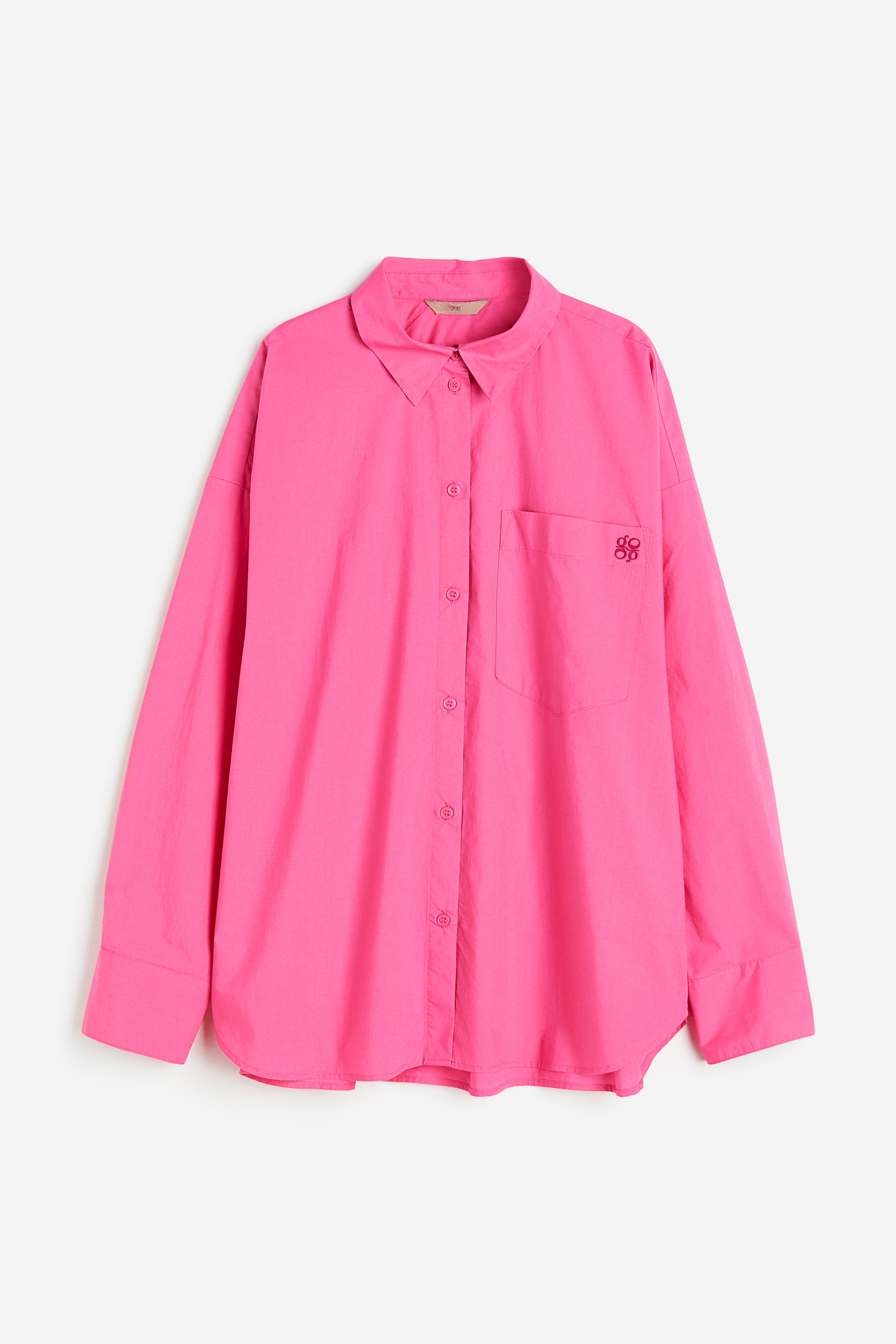 Cotton Shirt - Long sleeve - Regular length - Pink - Ladies | H&M US