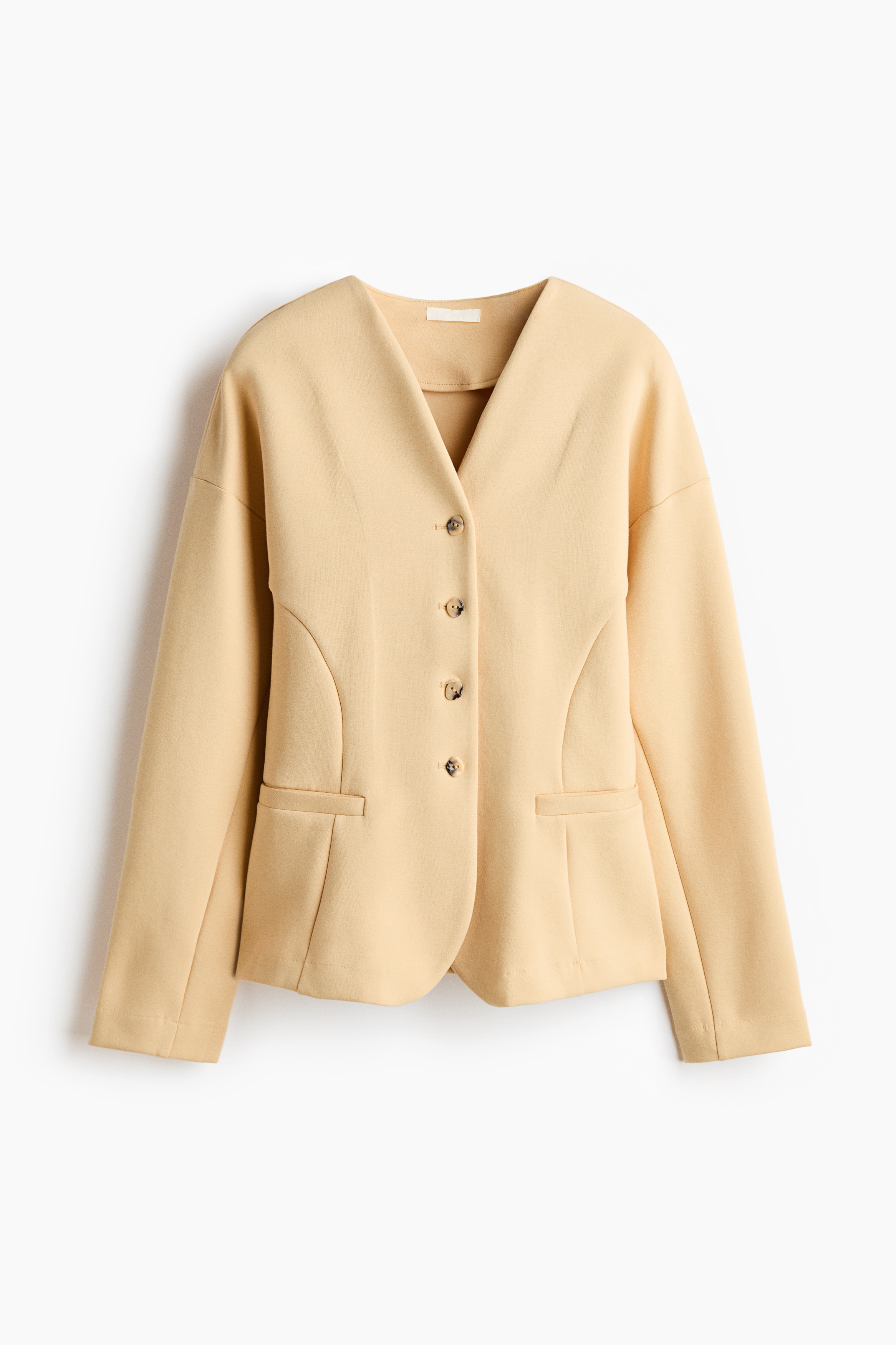 H & M - Blazer aus Jersey - Beige - Damen