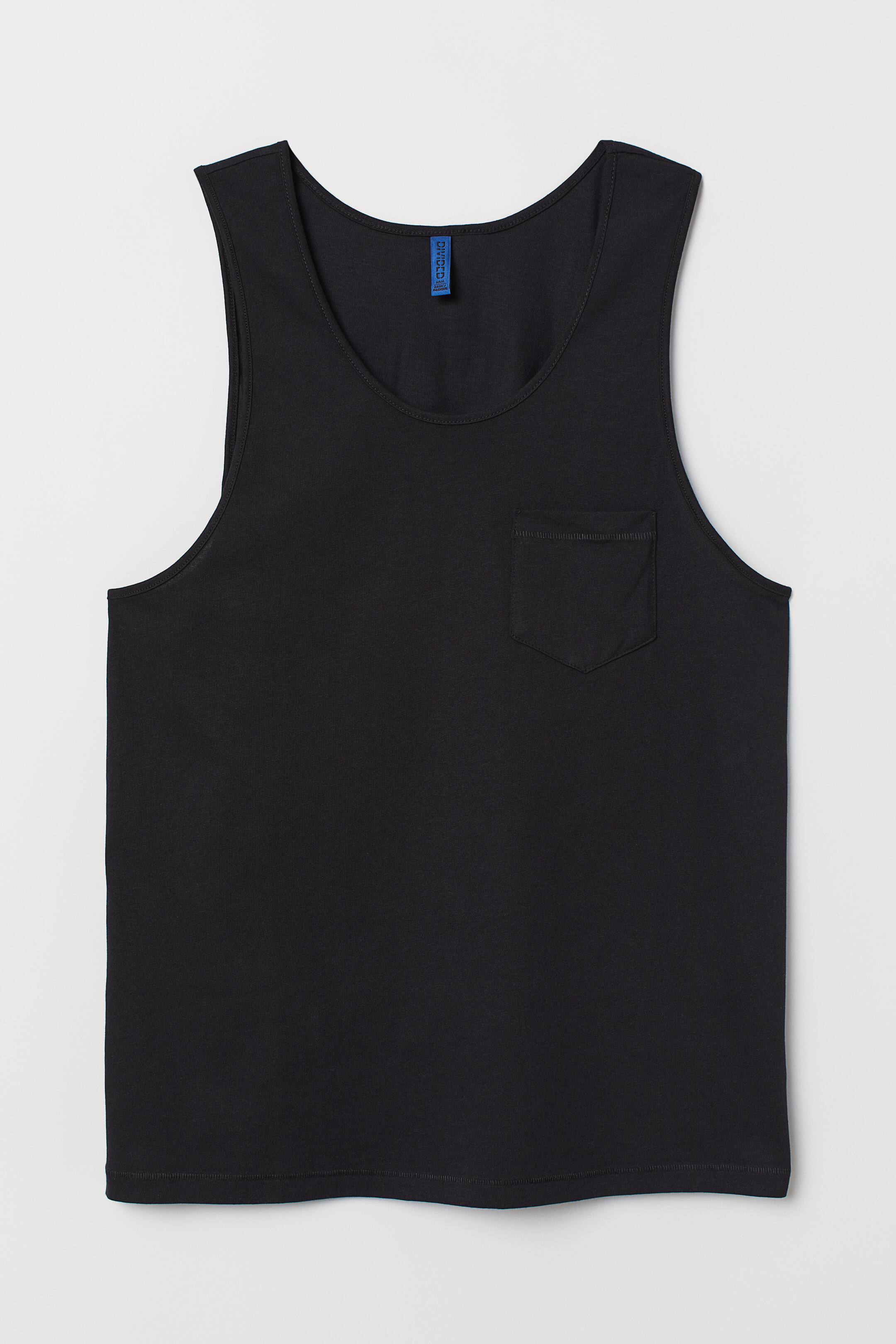 Größeres Bild ansehen: Tanktop mit Brusttasche - Schwarz - Men | H&M DE 1