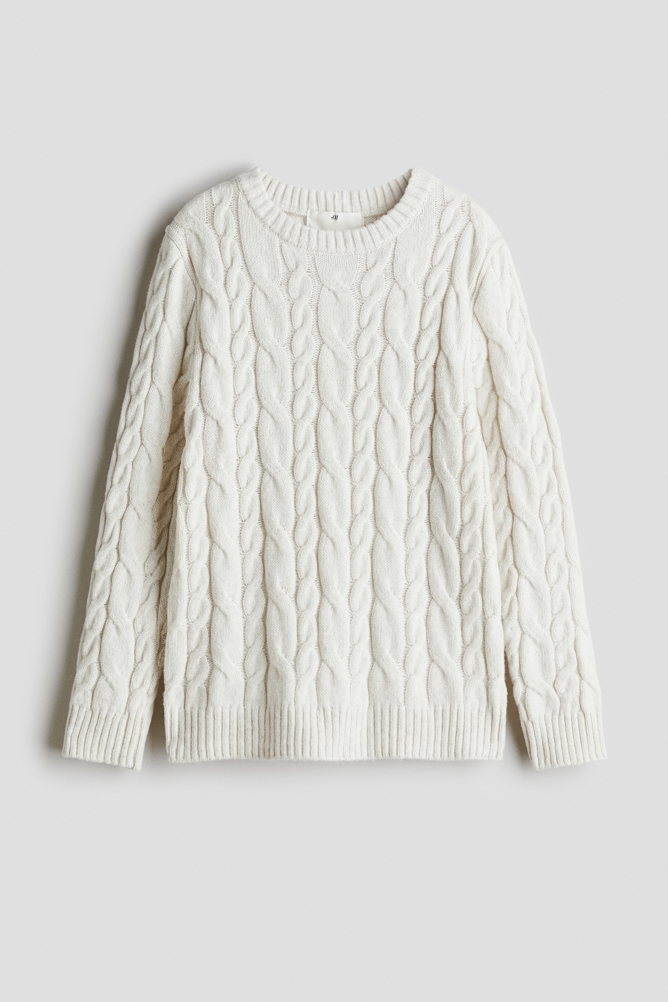 St Andrews ホワイト ケーブルニットセーター M St Andrews ホワイト ケーブルニットセーター M