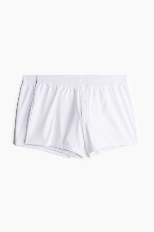 2-pack Boxer Shorts with Lycra® - White/Black/Light blue - 1