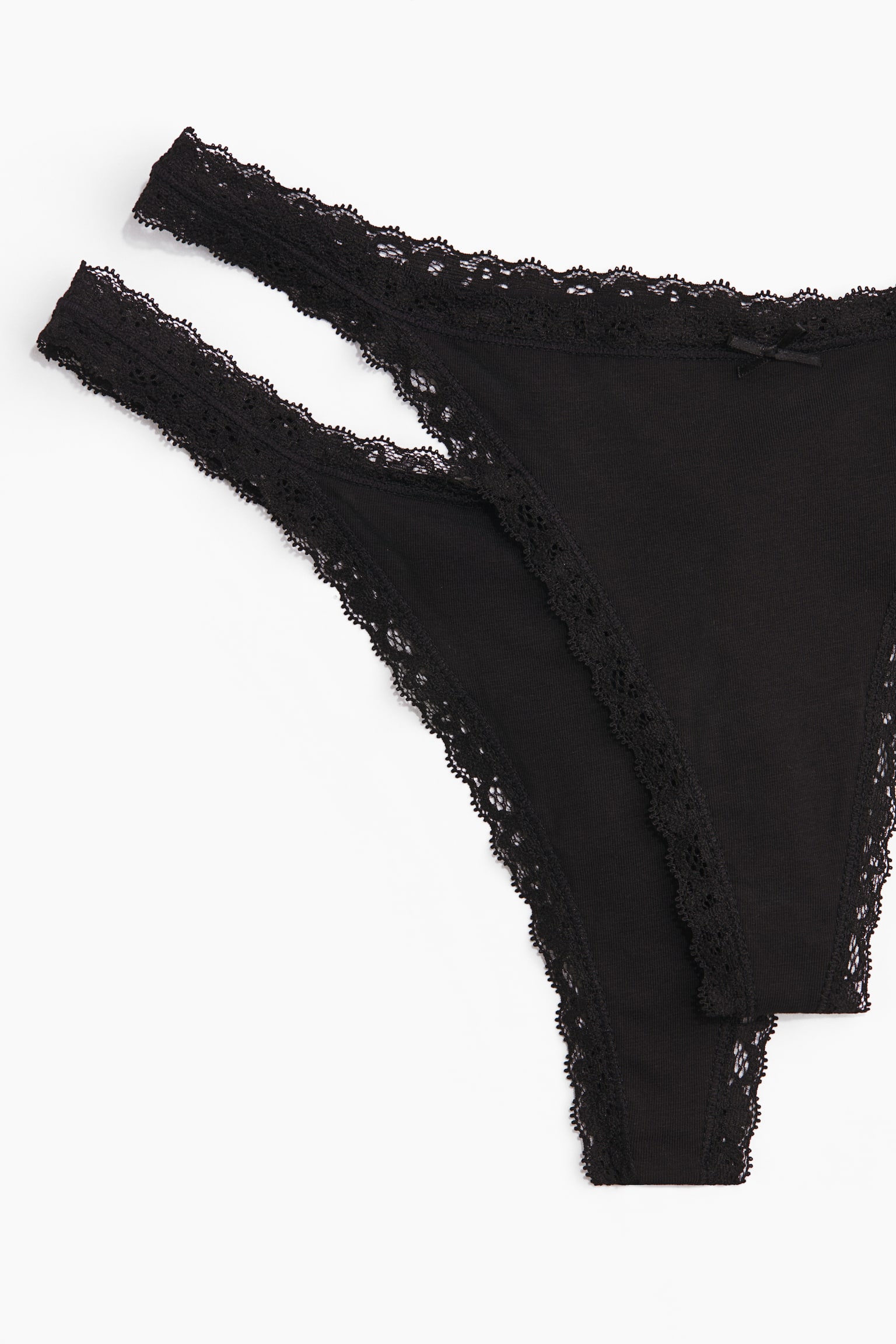 5-pack cotton tanga thong briefs - Black/Red/White/Light beige - 2