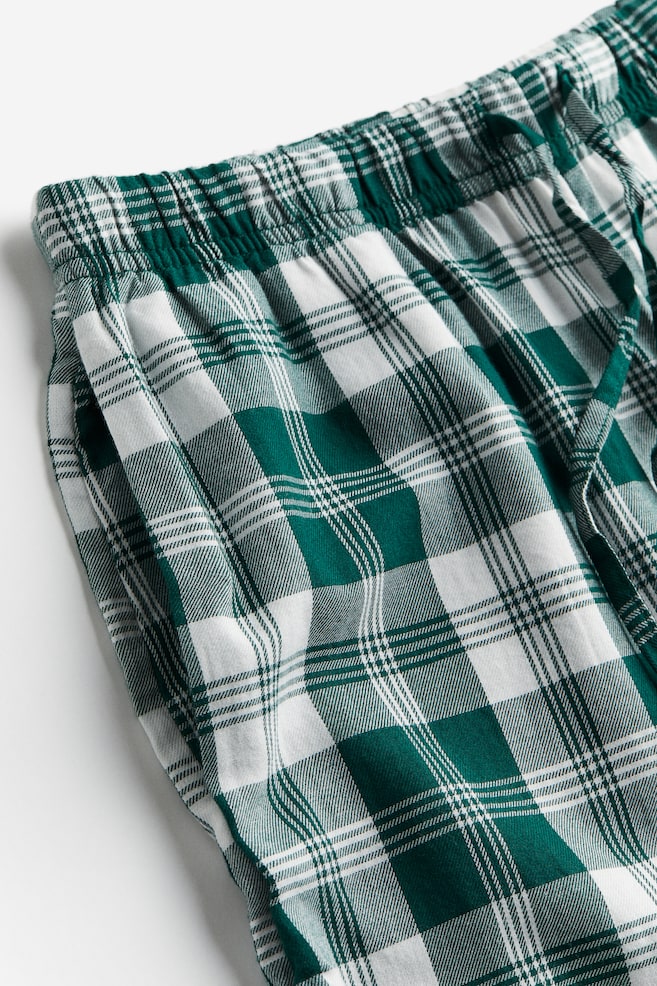 Twill pyjama bottoms - Dark green/Checked/Black/Checked - 4