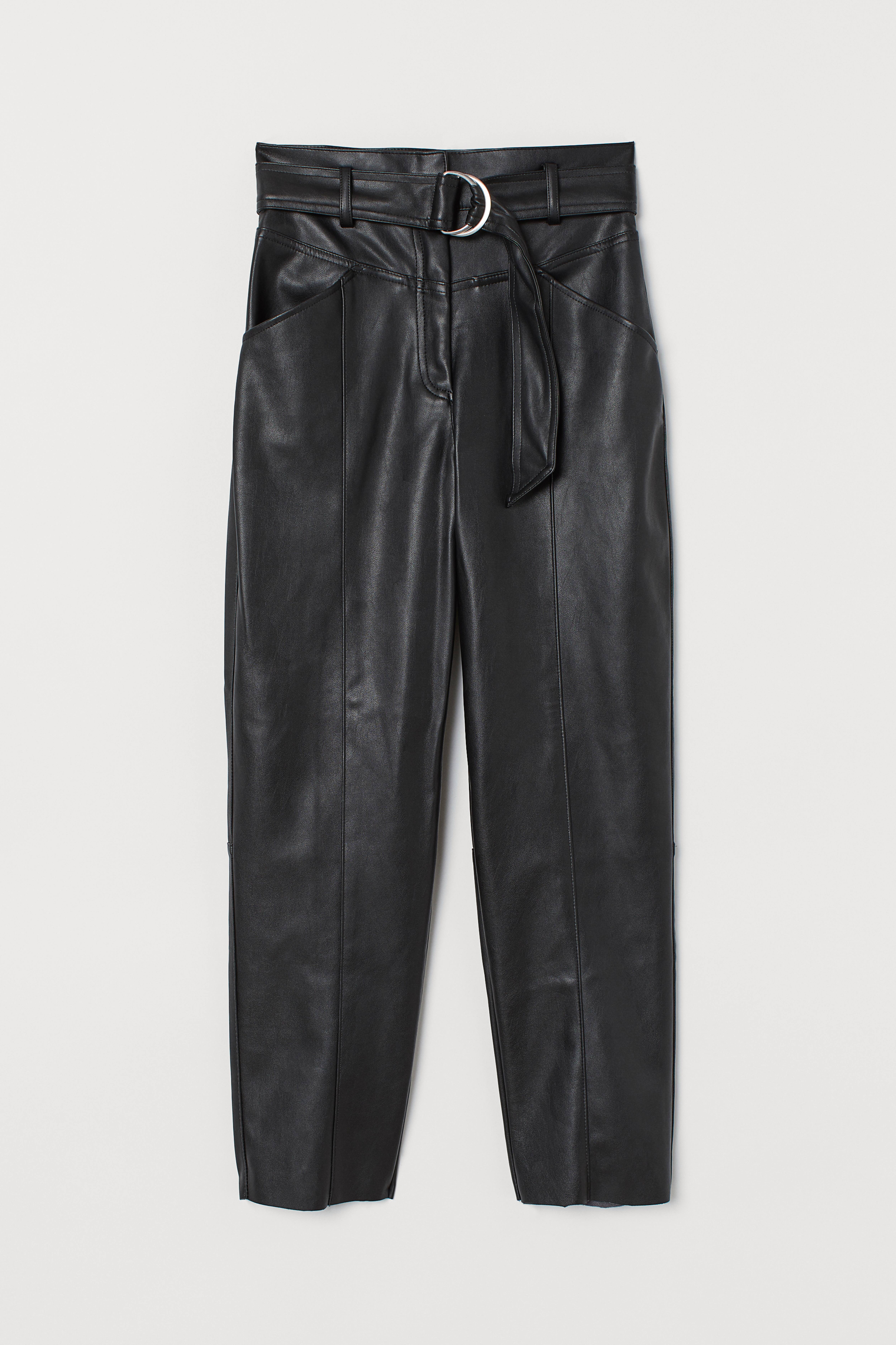 Leather trousers fashion h&m