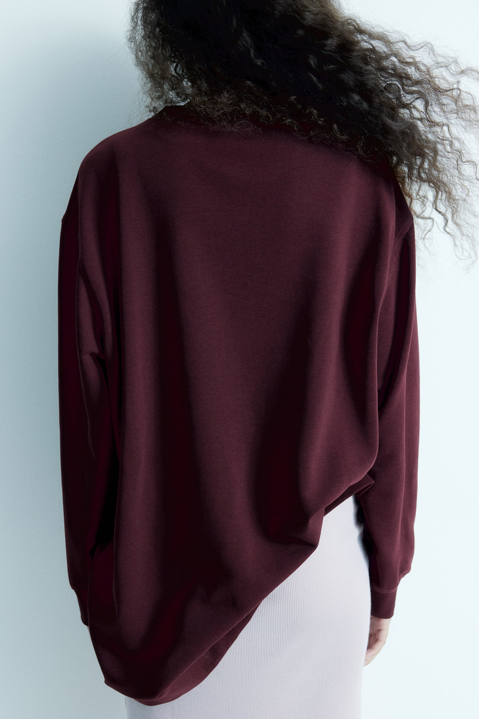 Sweatshirt dress - Burgundy/Black/Light beige/Light blue/Dark grey/Light grey marl - 6