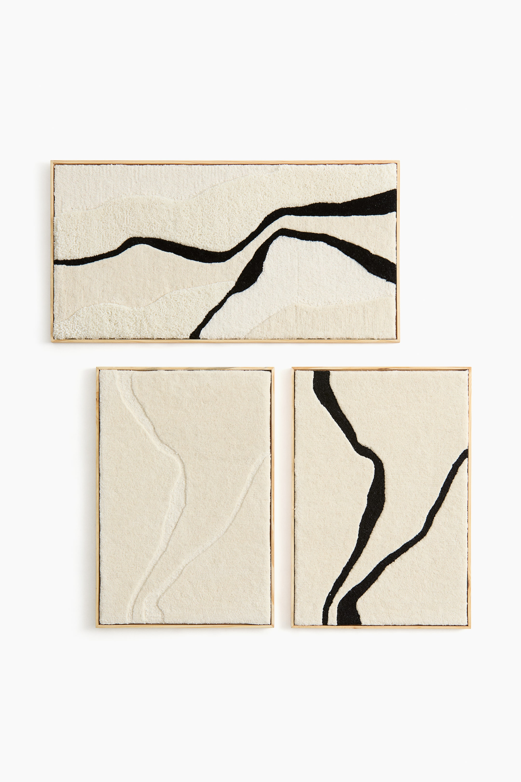 View larger image: Large tufted wool wall art - Light beige/Black - Home All | H&M GB 3