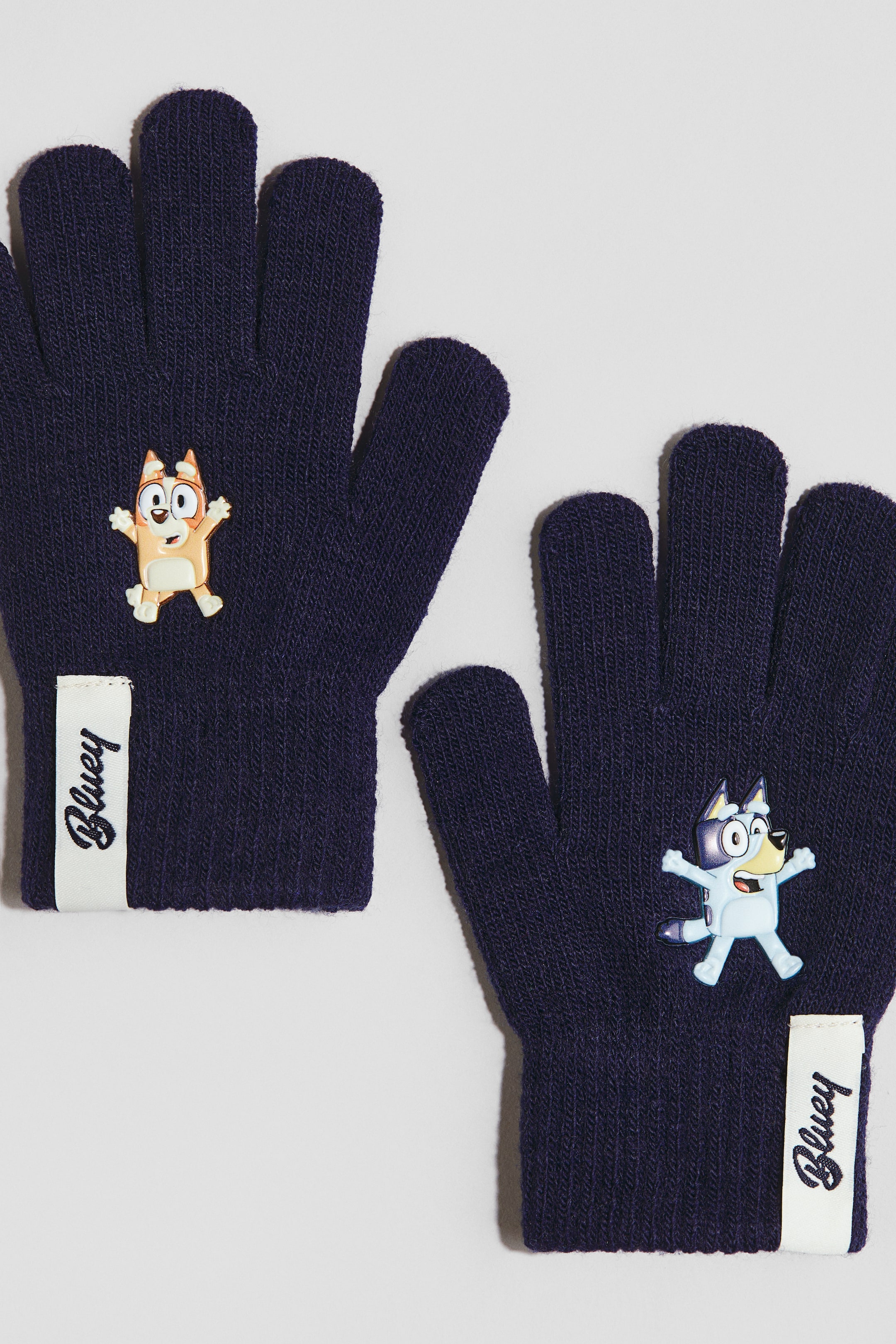 Ampliar la imagen: Appliquéd gloves - Navy blue/Bluey - Kids | H&M MX 2