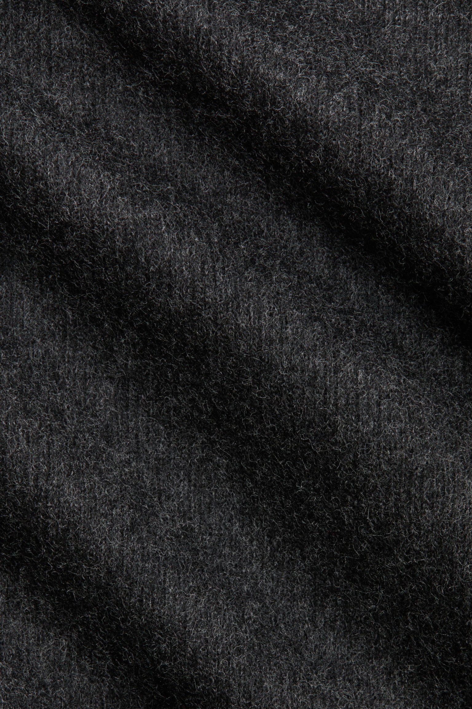 Top col roulé sans manches - Gris foncé chiné/Marron foncé - 2