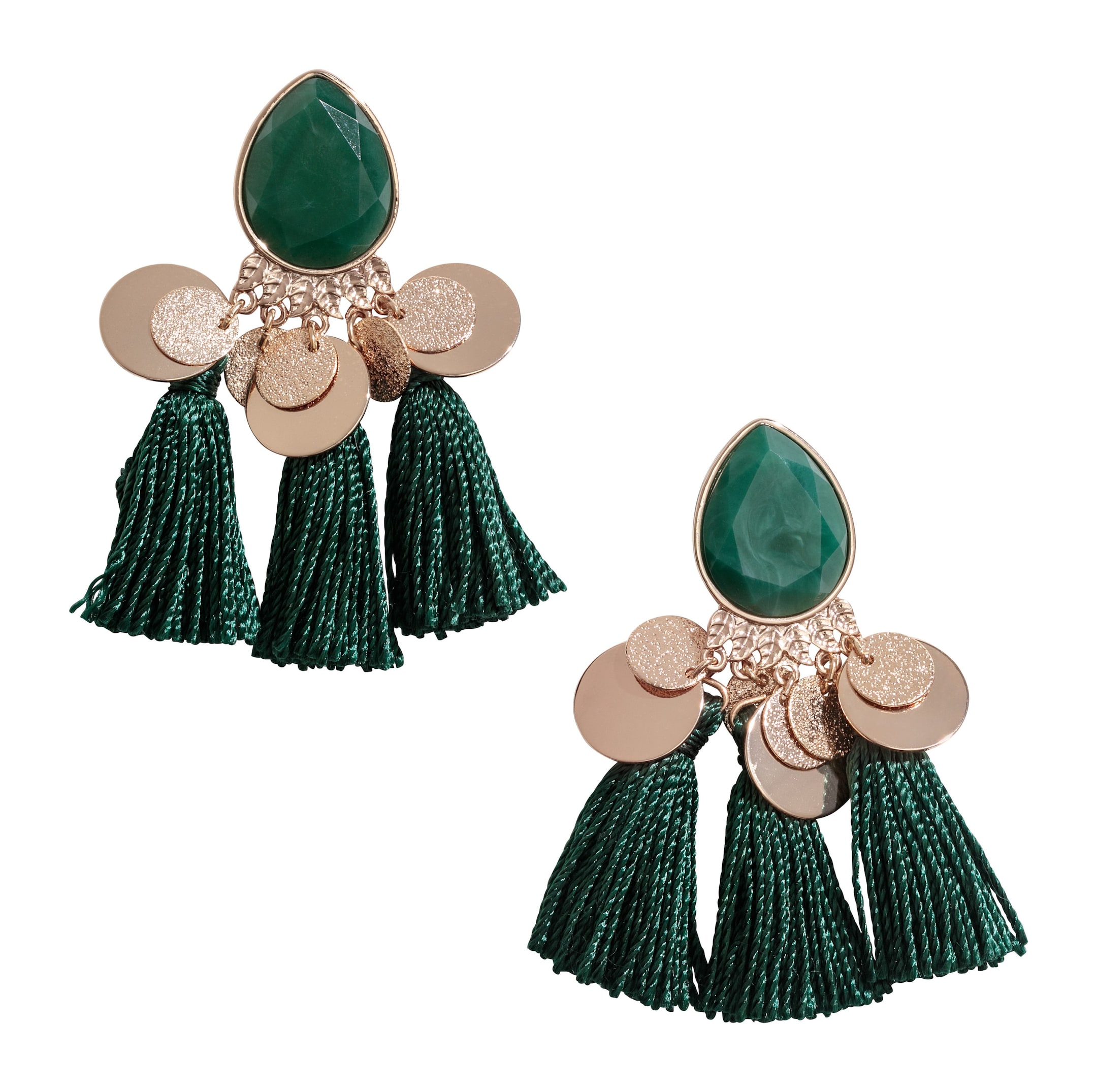 Voir une image plus grande: Boucles d’oreilles à pompons - Vert foncé - Ladies | H&M CA 1