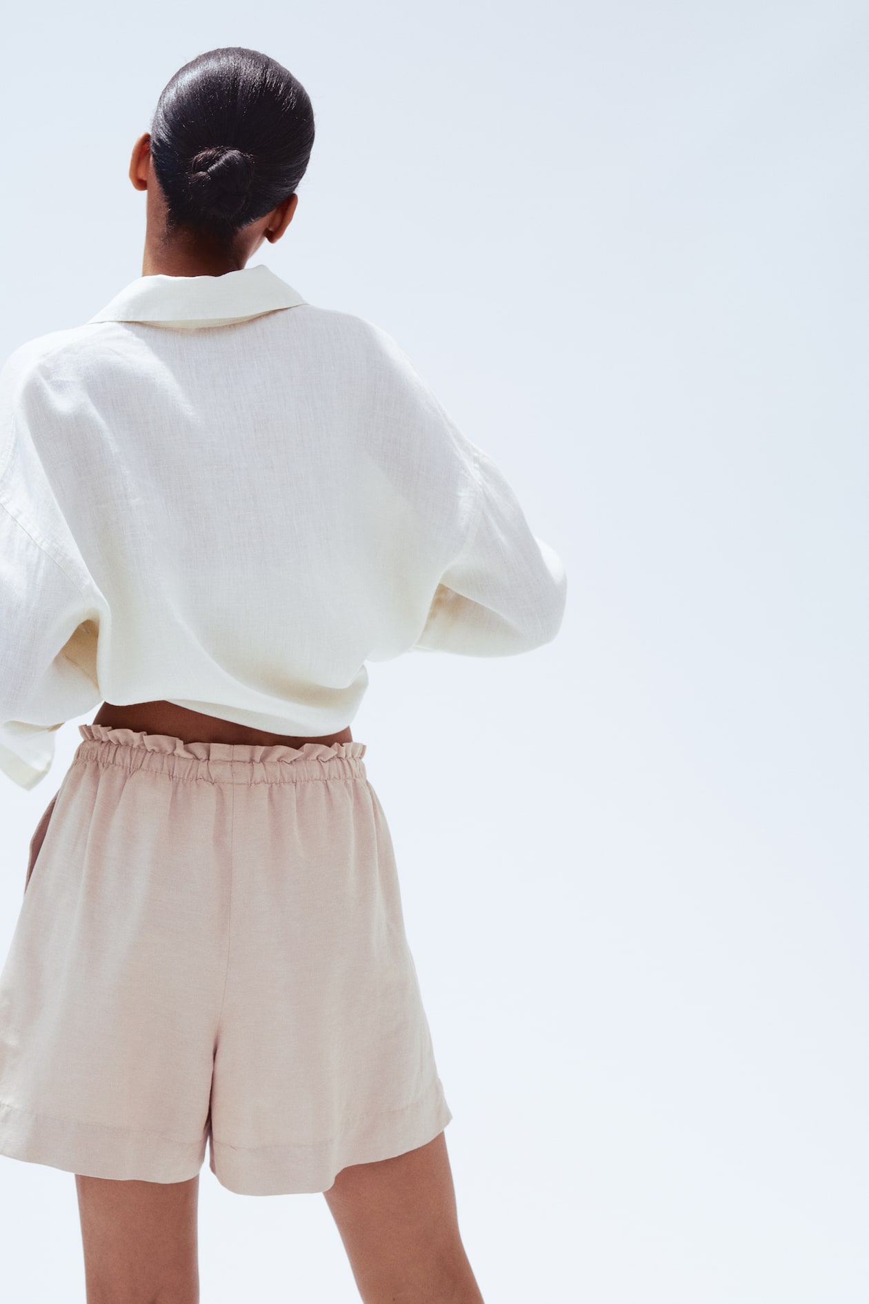 Linen-Blend Drawstring Shorts - image 4