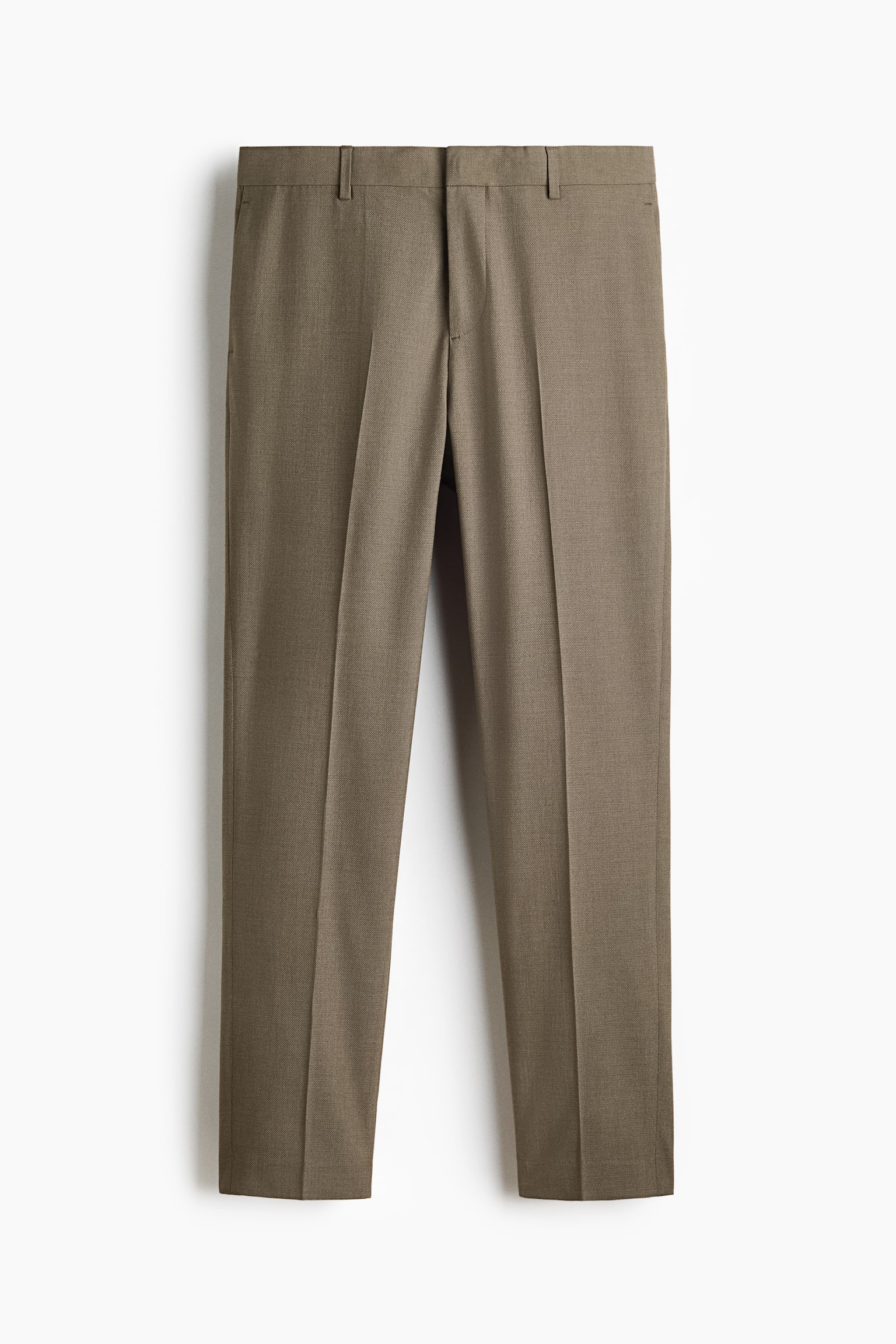 Svečane pantalone Slim Fit - Sivosmeđa/Svetlobež