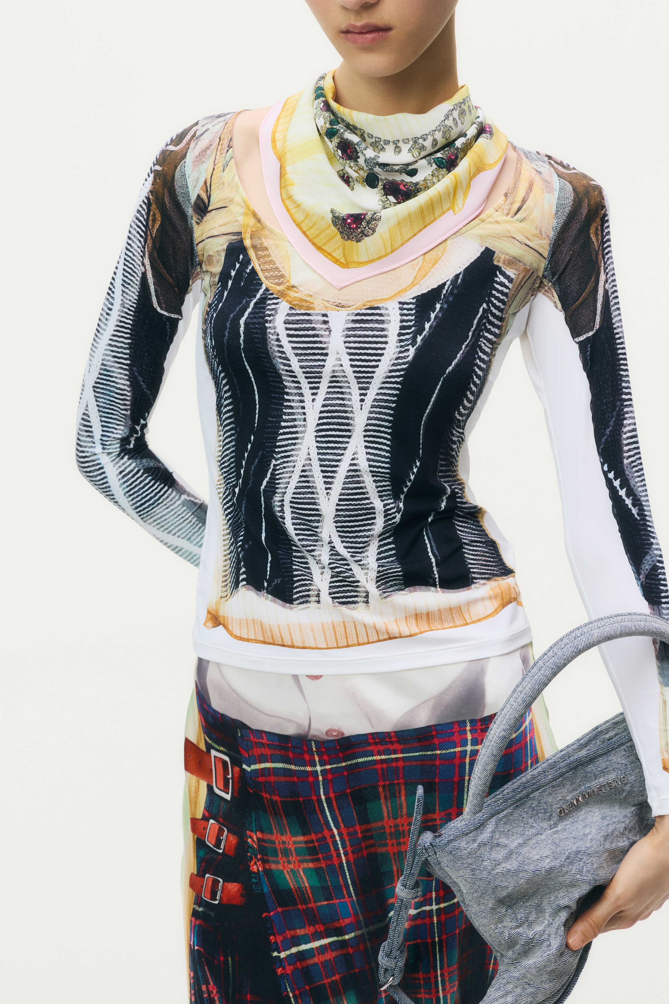 Printed Top - Black/patterned - Ladies | H&M US