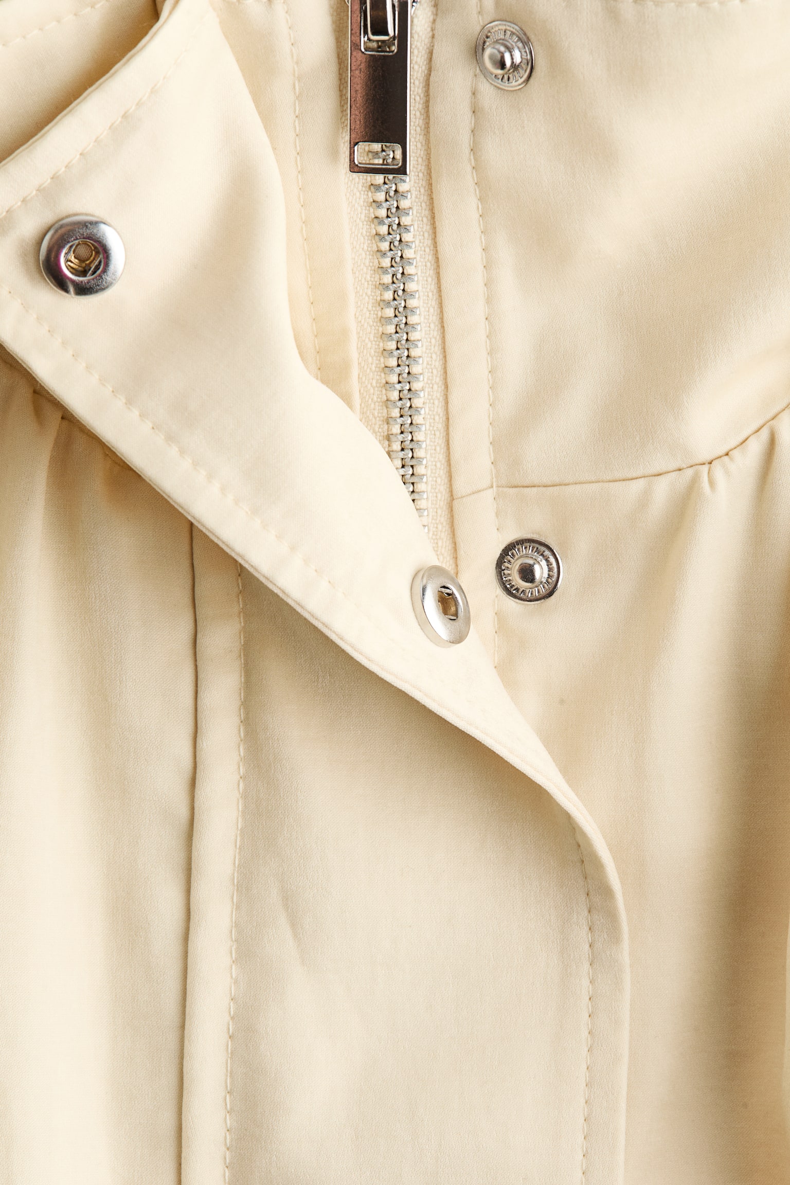 Женская куртка H&M Balloon-Sleeved Funnel-Collar, цвет: Светлый жёлтый — фото 7