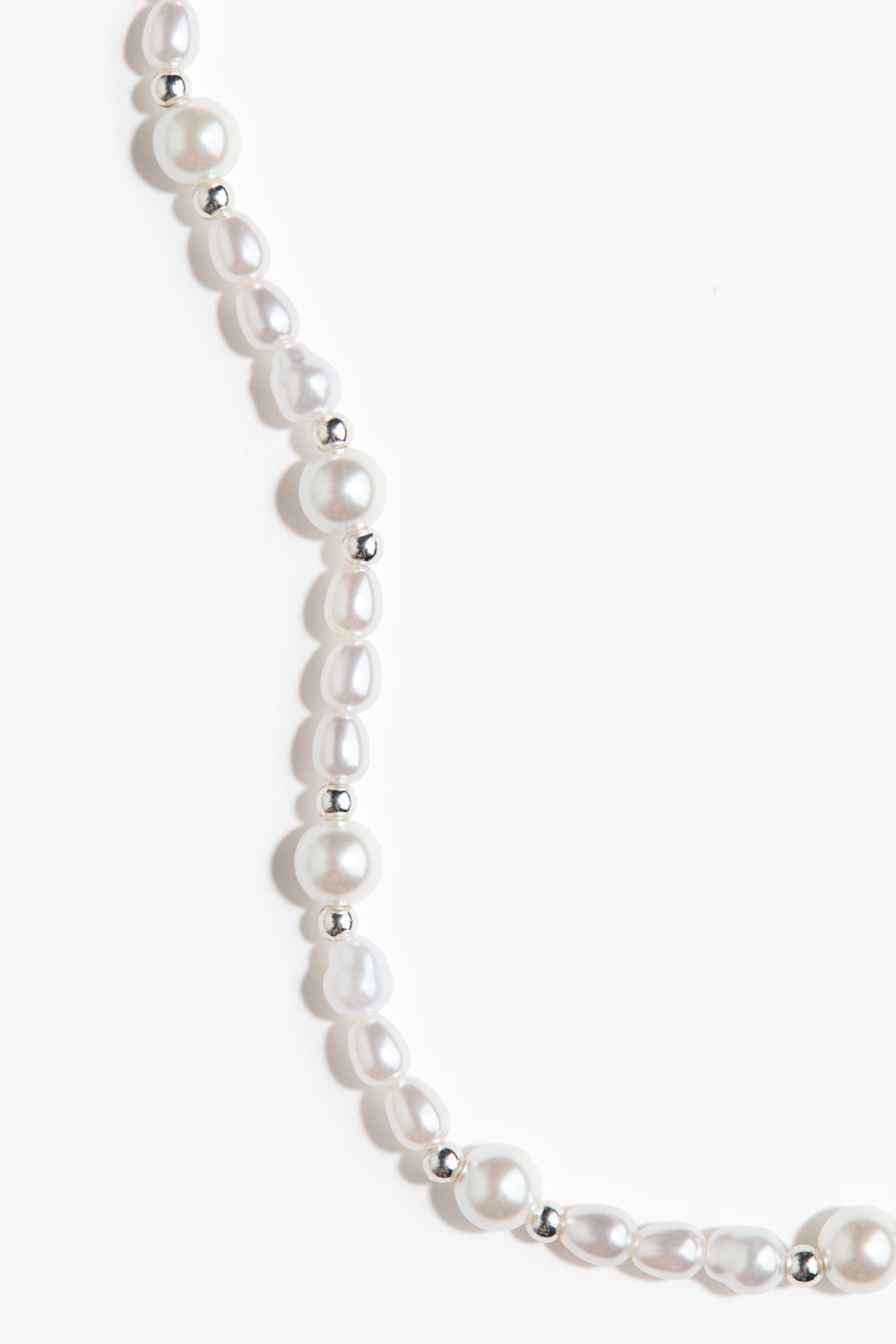 Beaded necklace - White - 2