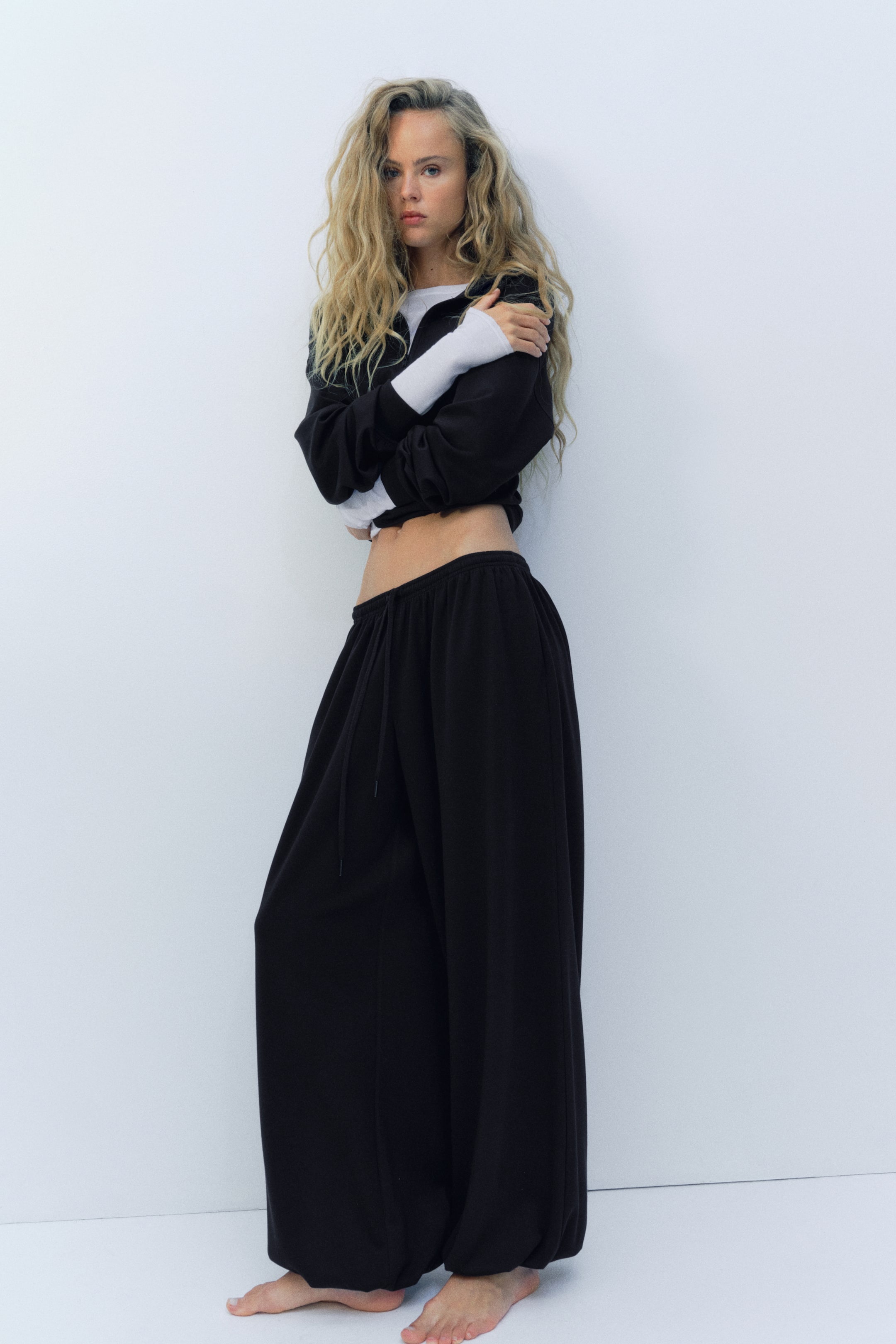 Viscose-Blend Balloon-Leg Joggers