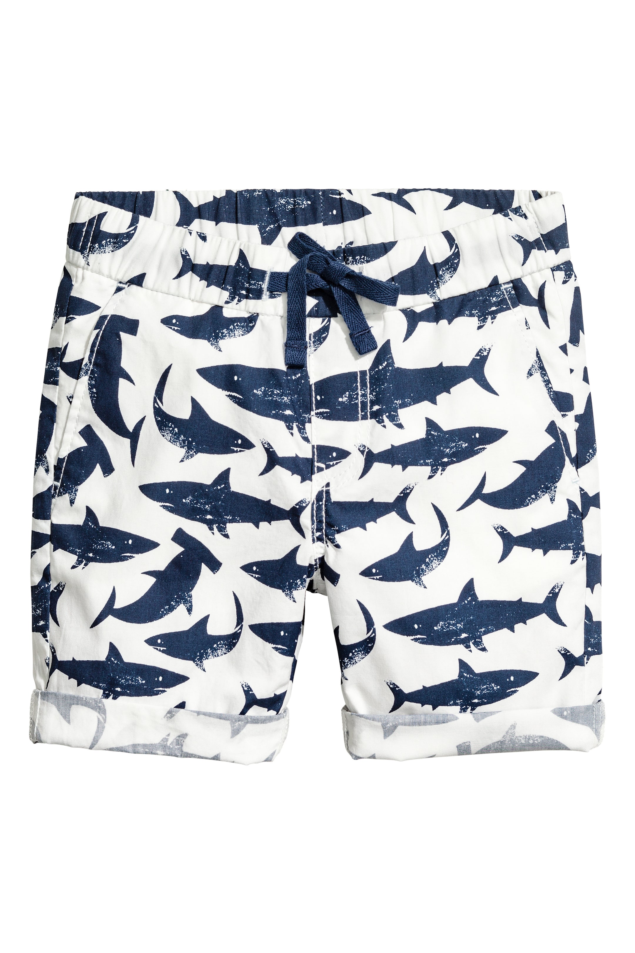 View larger image: Cotton shorts - White/Sharks - Kids | H&M GB 1