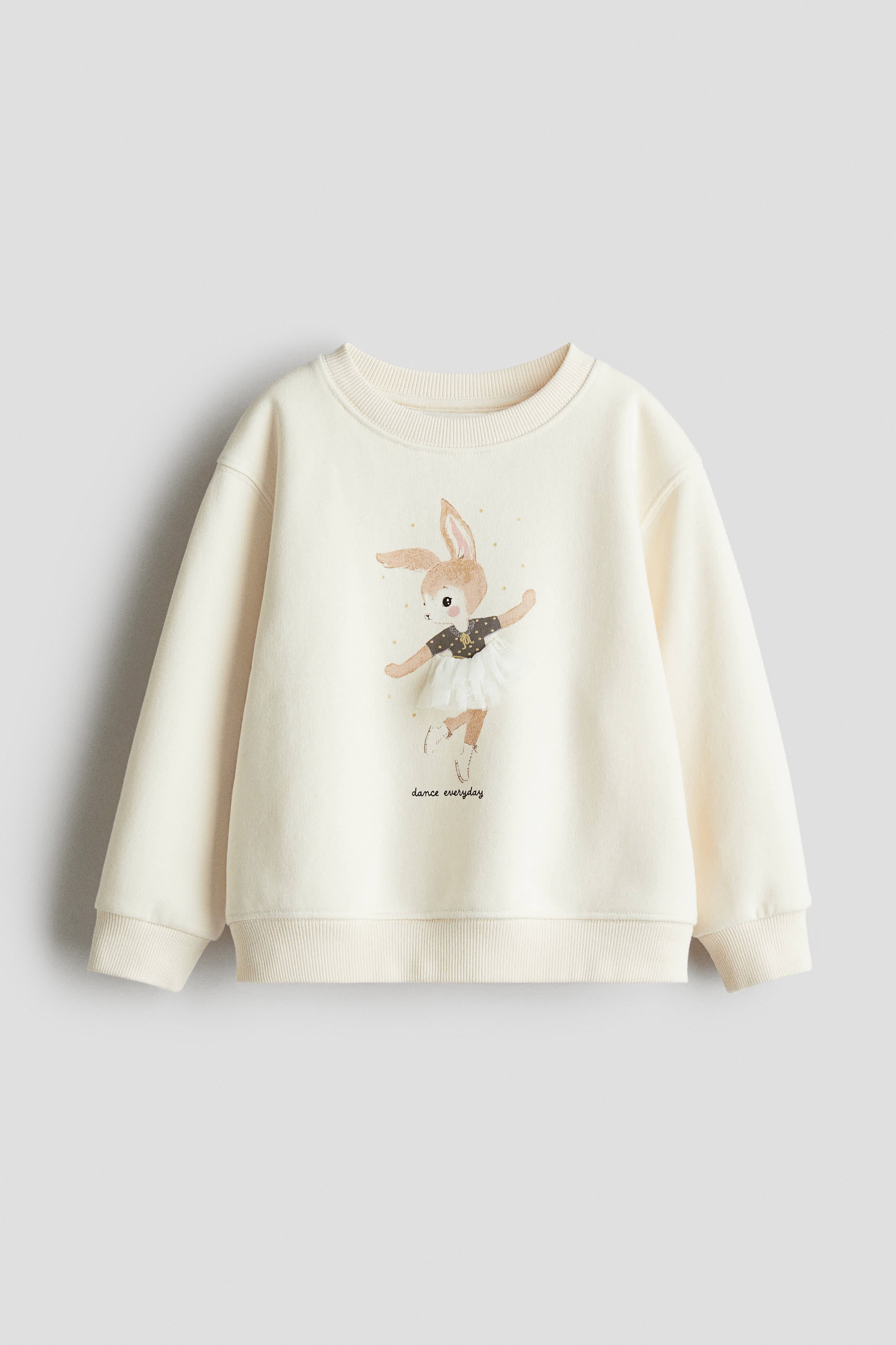 Girls - Cream/Dance Everyday Sweatshirt - Size: 6-8Y  - H&M