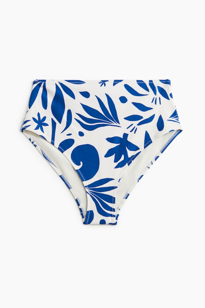 High Waist Bikini bottoms - White/Blue patterned/Black/Dusty blue/Blue/Dusty green - 1