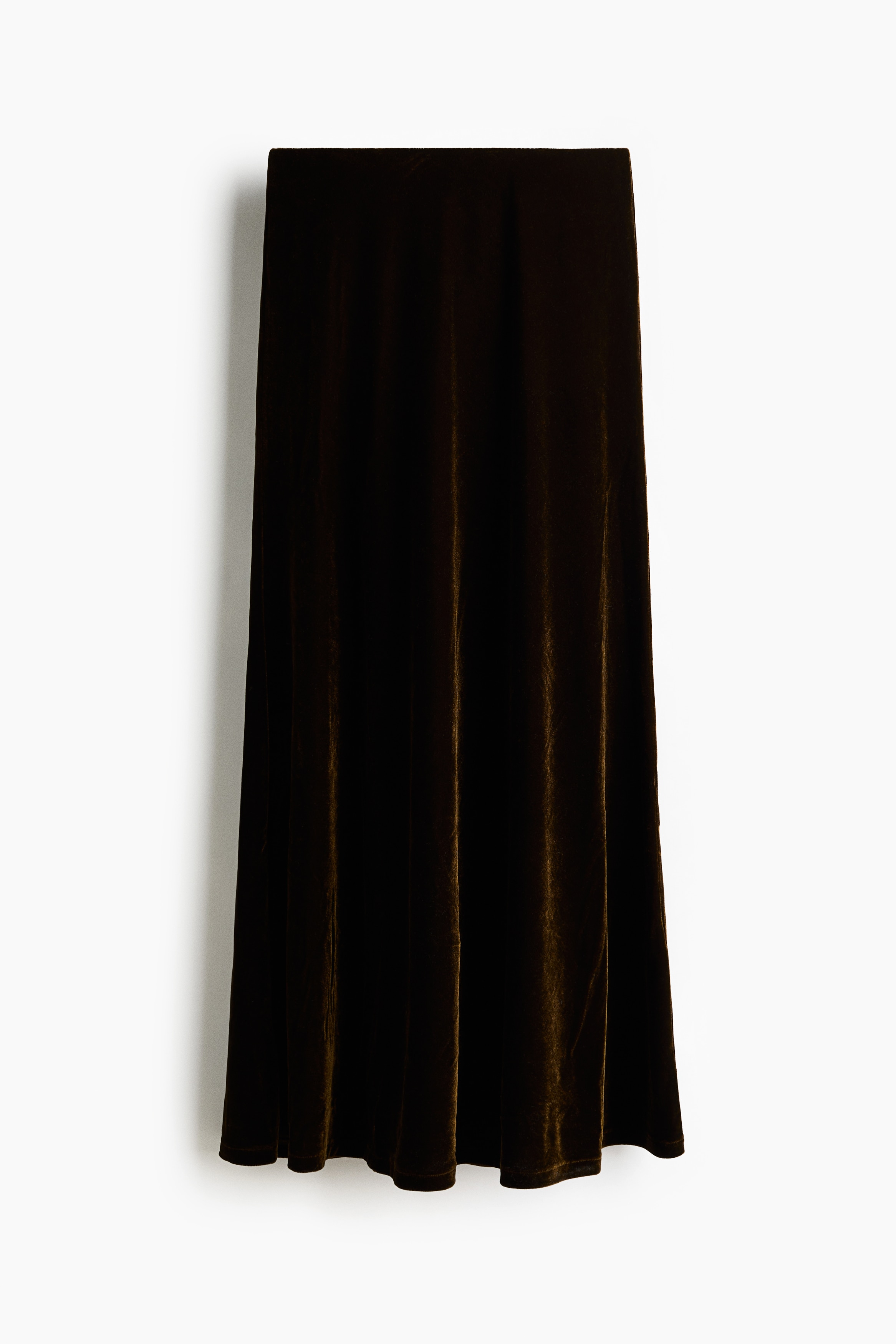 Fustă din velur - Verde-închis