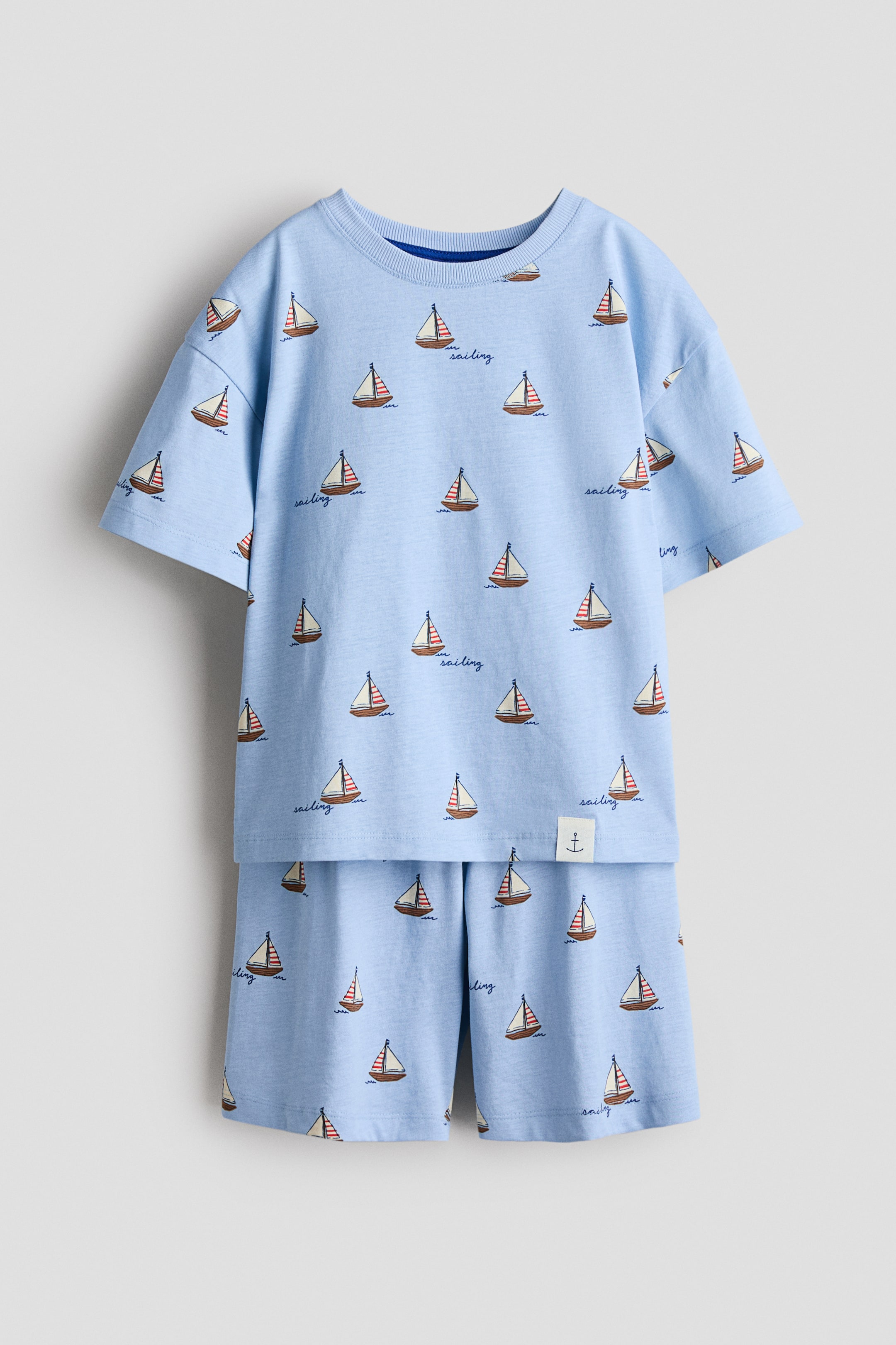 View larger image: Pyjamas - Light blue/Sailing boats - Kids | H&M 1