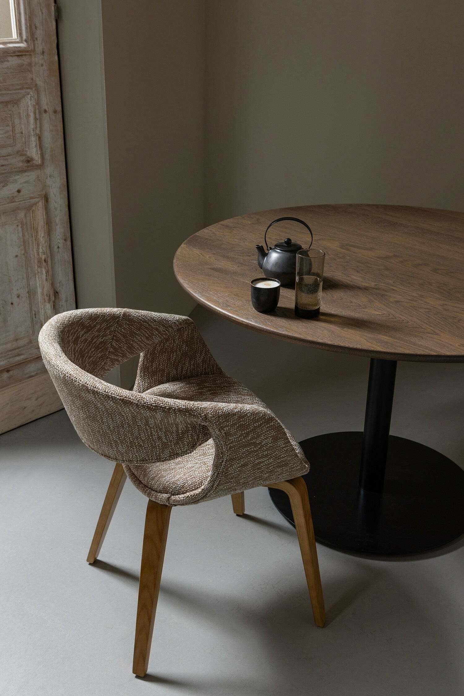 Yossi Esszimmerstühle – 2er Set - Blau/Natürlich/Natürlich/Beige