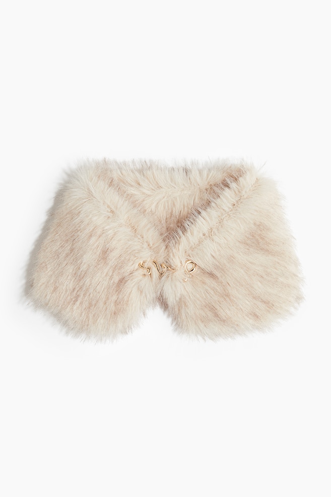 Col duveteux - Beige clair/Marron - 1