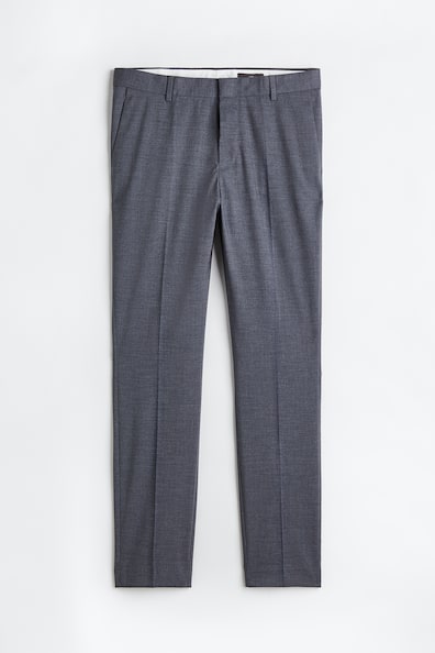 Skinny Fit Suit Pants - Regular waist - Long - Gray - Men | H&M US