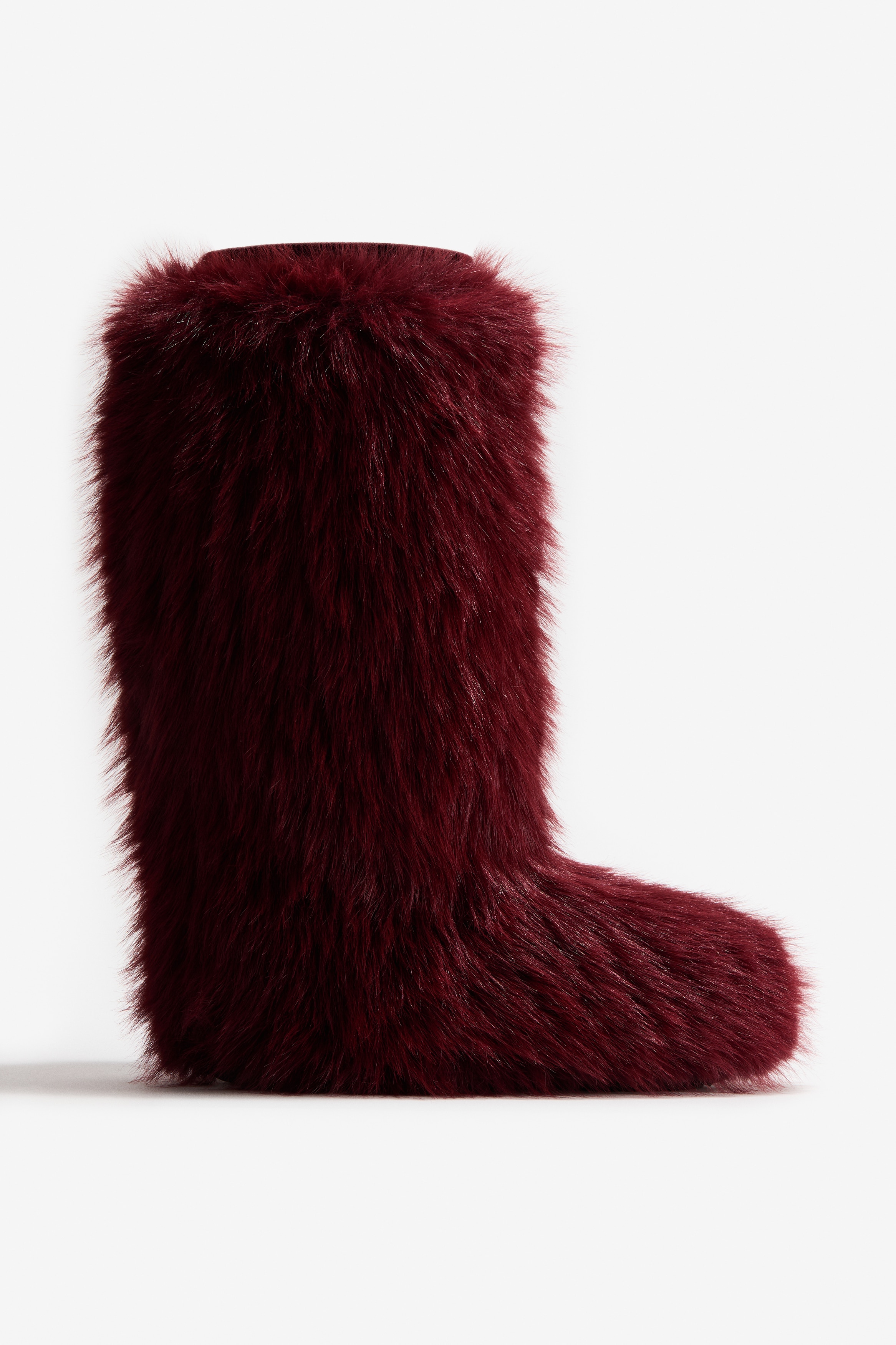 Kniehohe Stiefel - Weinrot