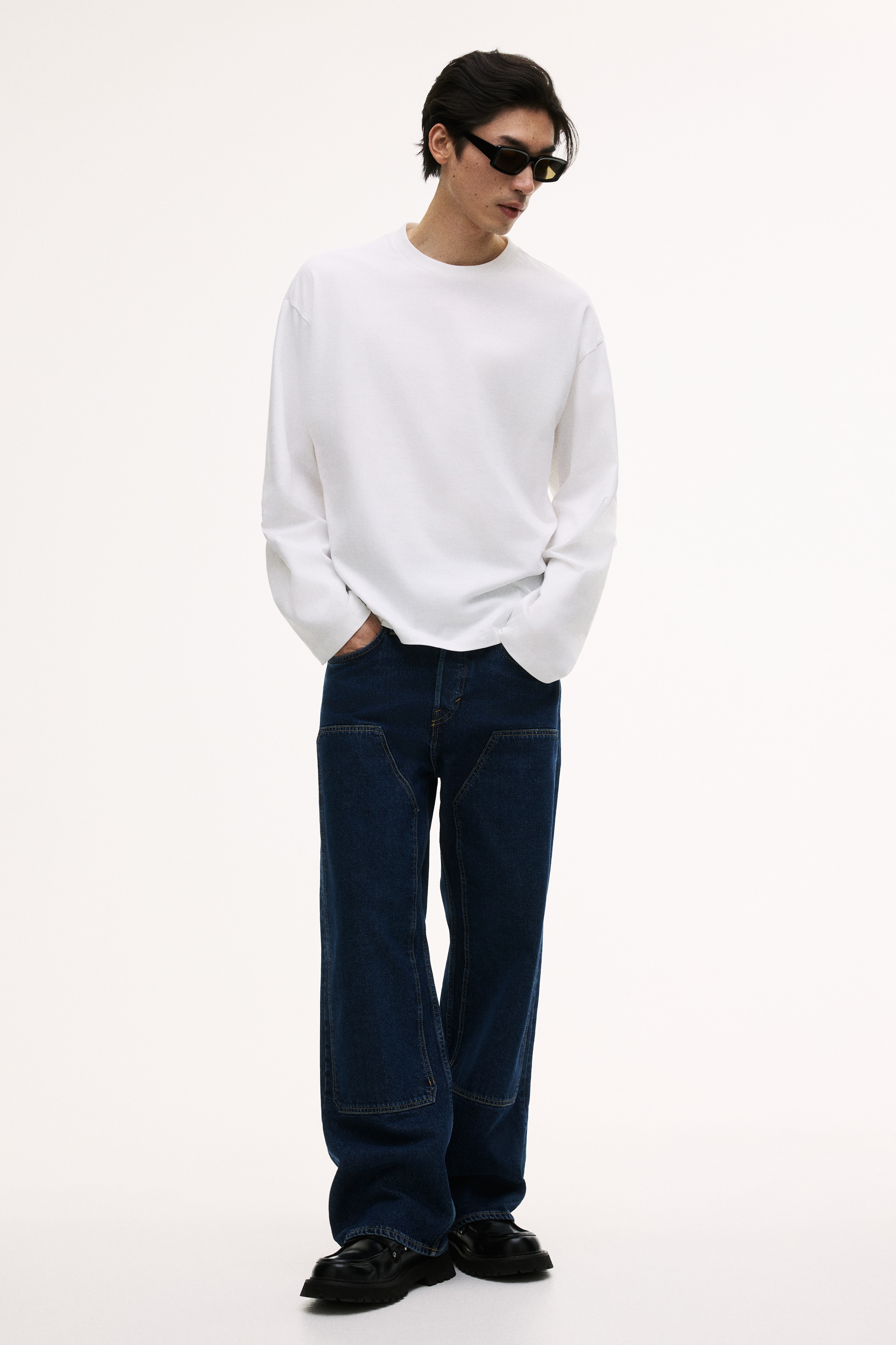 Oversized Fit Long-sleeved jersey top