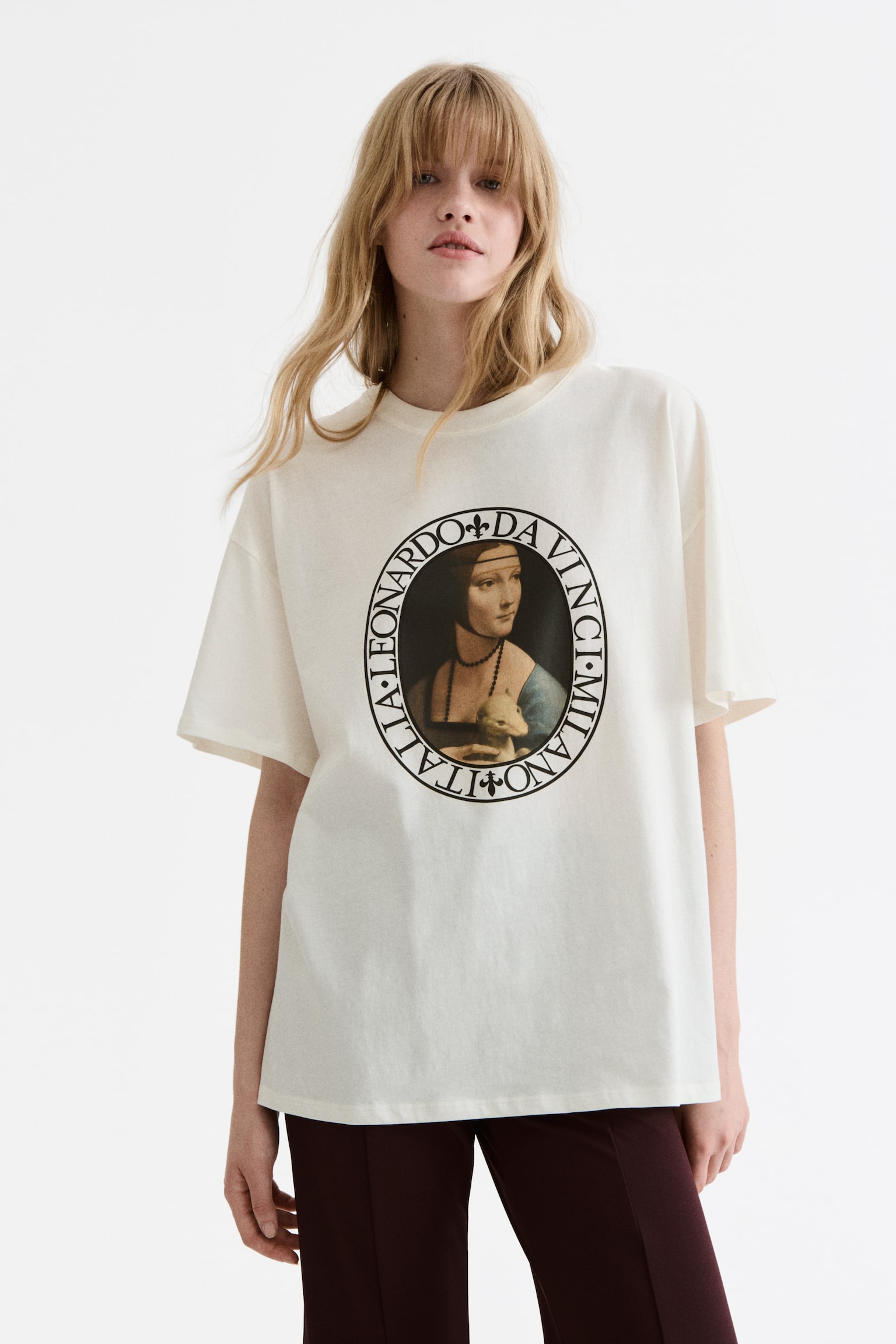 Oversized printed T-shirt - White/Leonardo da Vinci/Dark grey/Pacha/Dark grey/Pacha/Cream/Pacha/White/Ford/White/Blondie/White/Henri Matisse/White/Coca-Cola/Black/Simon Pietersz Verelst - 5