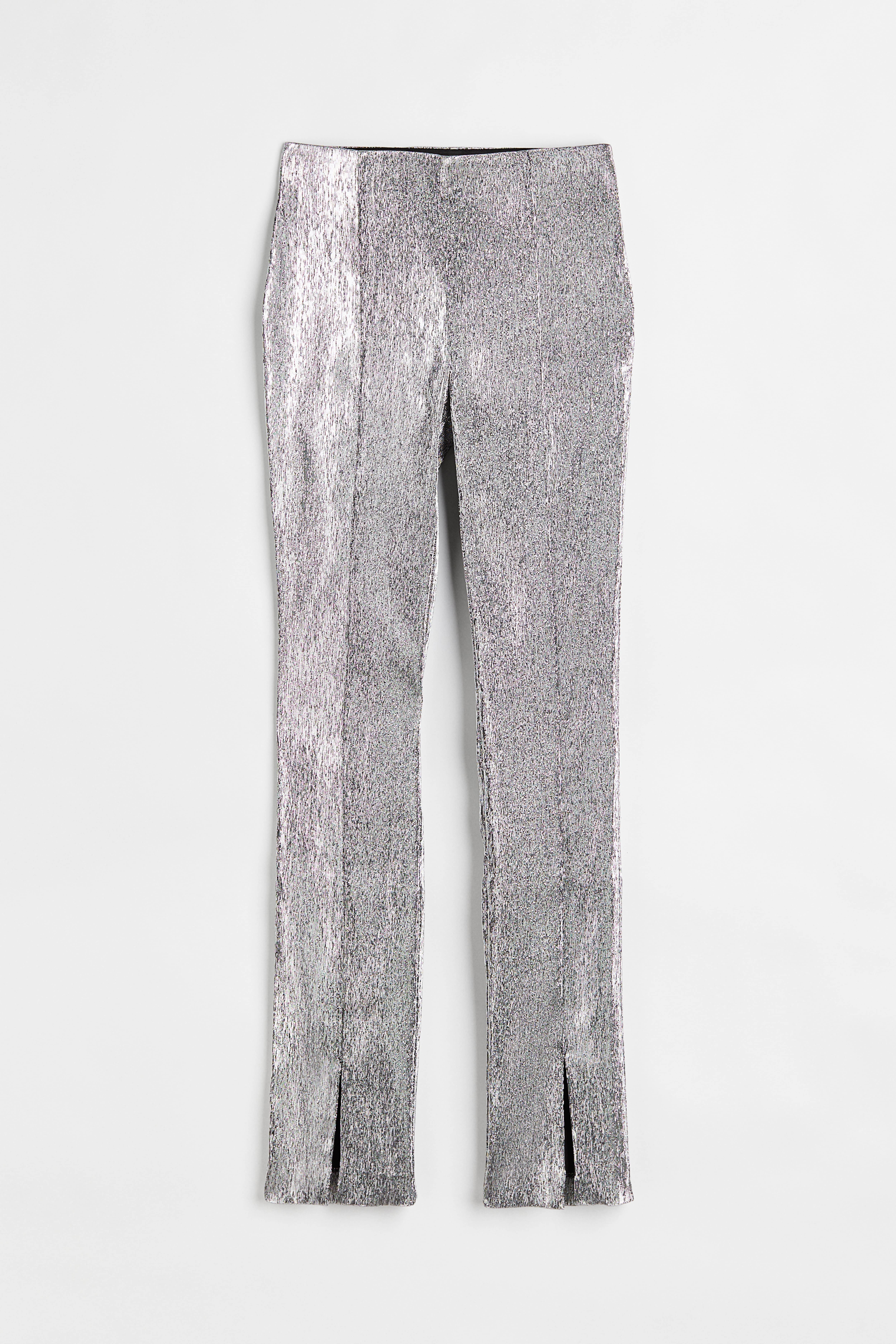 Glittery Slit hem Pants