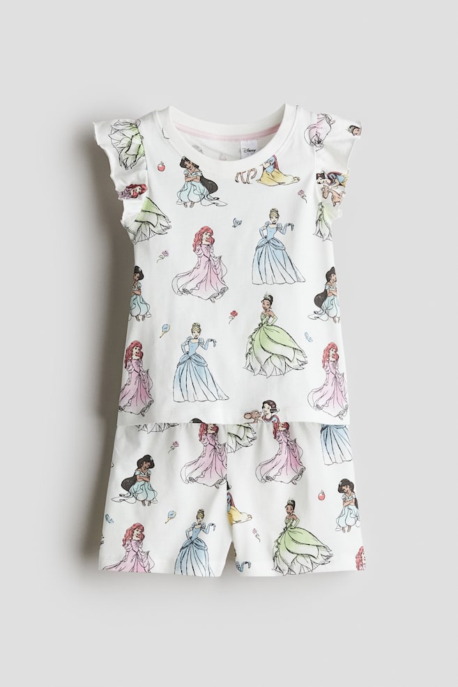Bedruckter Pyjama - Weiß/Disneyprinzessinnen/Hellblau/Hello Kitty/Weiß/Hello Kitty/Hellblau/Frozen - 1