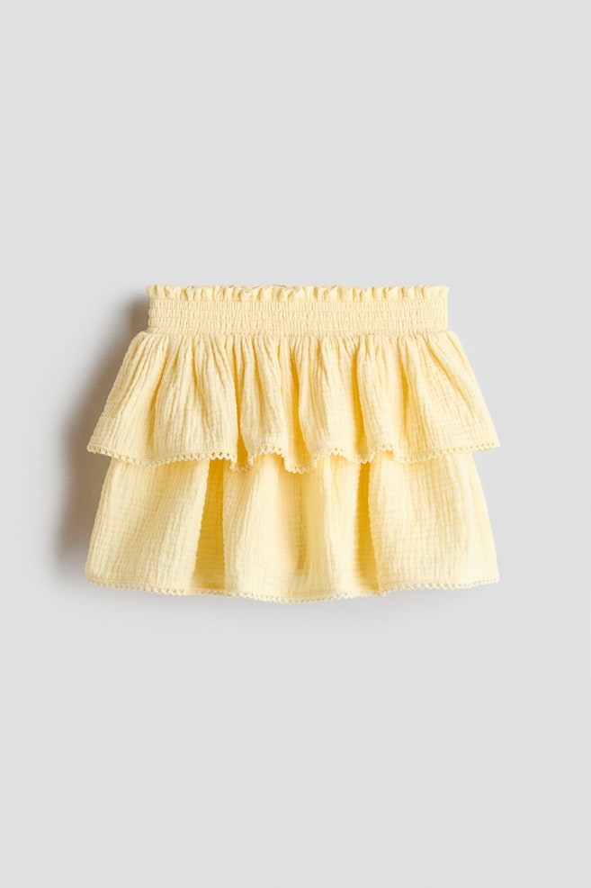 Falda con capas en muselina - Amarillo/Blanco/Rosa claro - 1