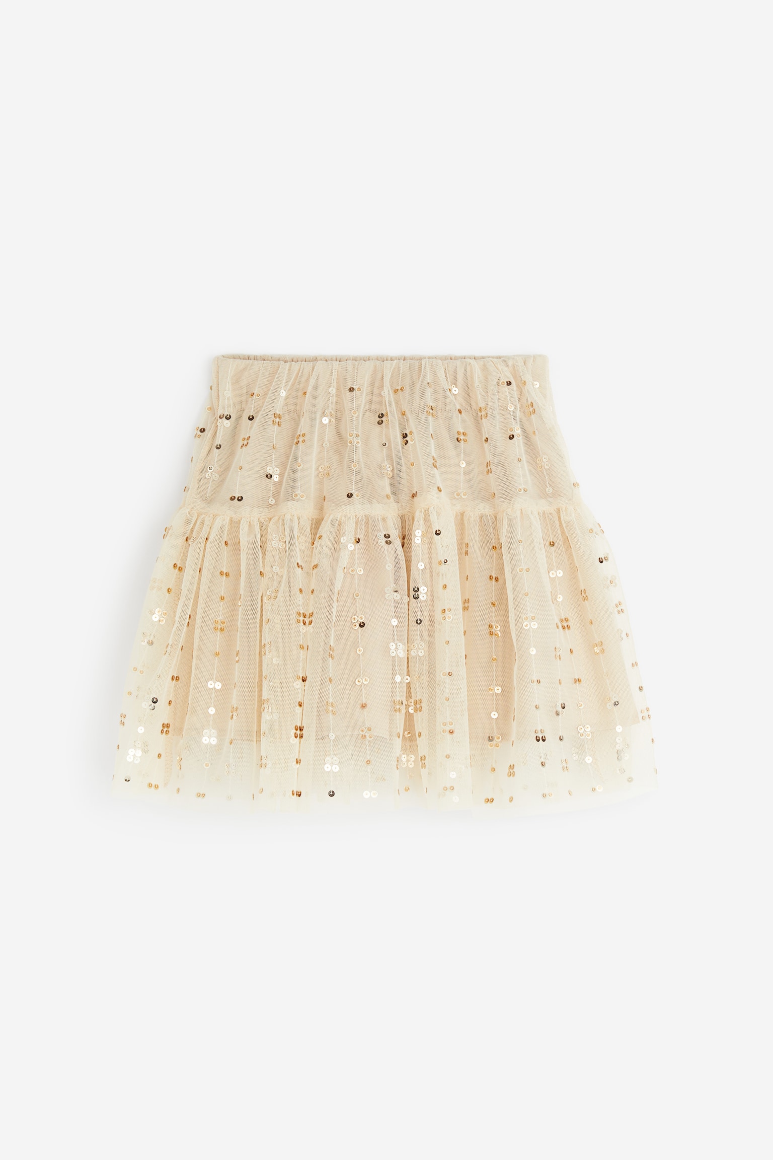 Sequined skirt - Light beige/Sequins - 1