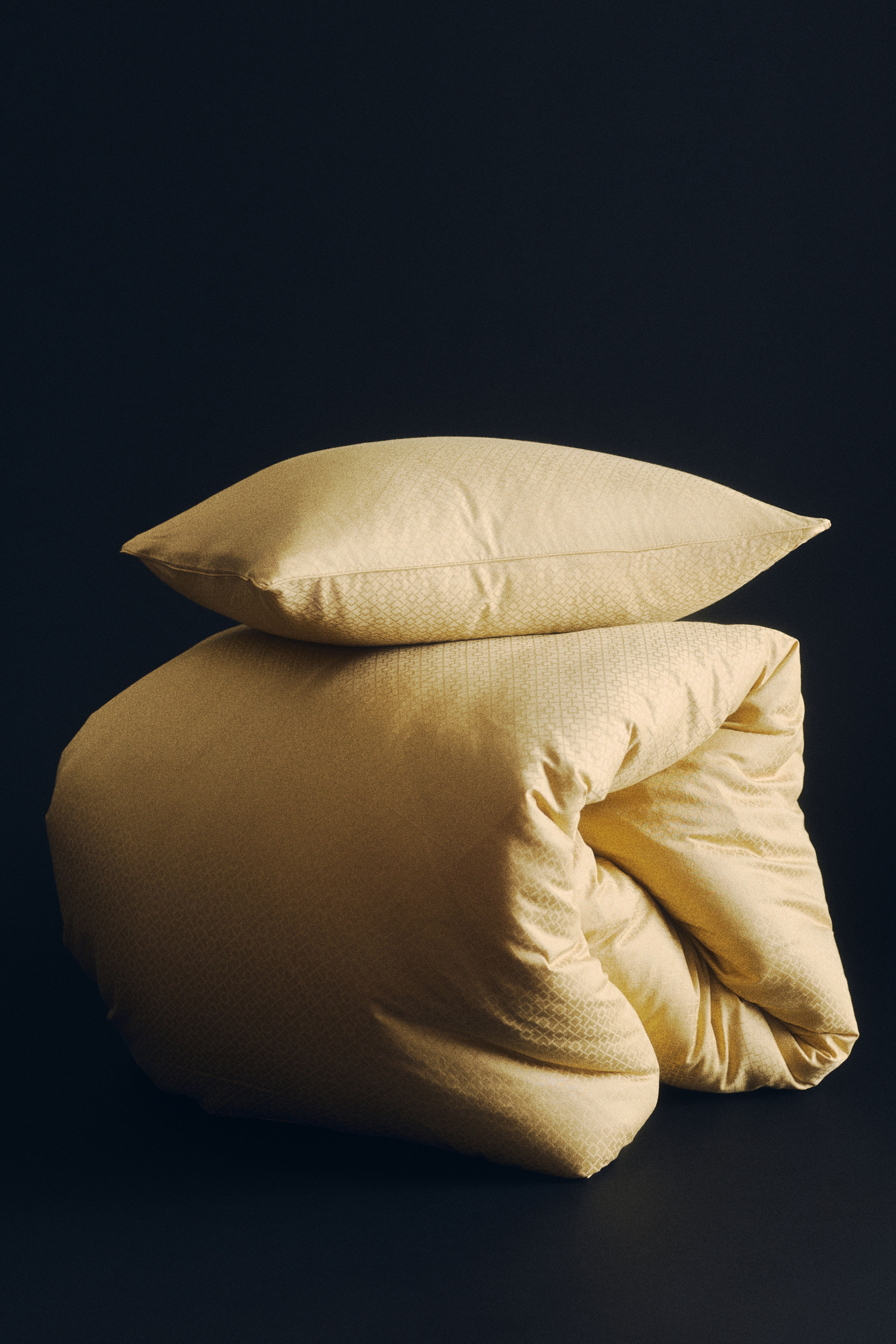 Ensemble couette lit simple en satinette de coton