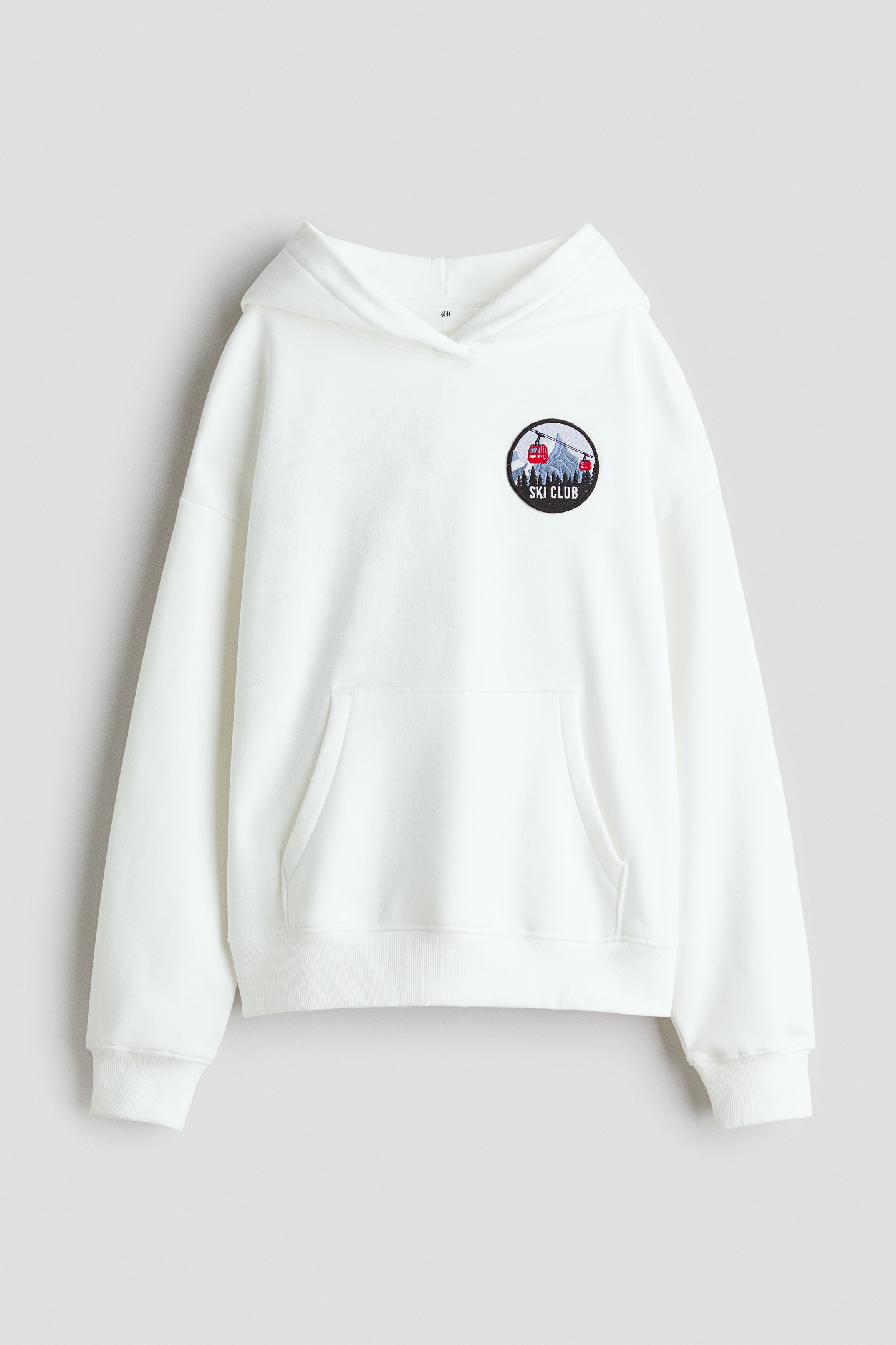 H & M - オーバーサイズ デザインスウェットパーカ - ホワイト H & M - オーバーサイズ デザインスウェットパーカ - ホワイト