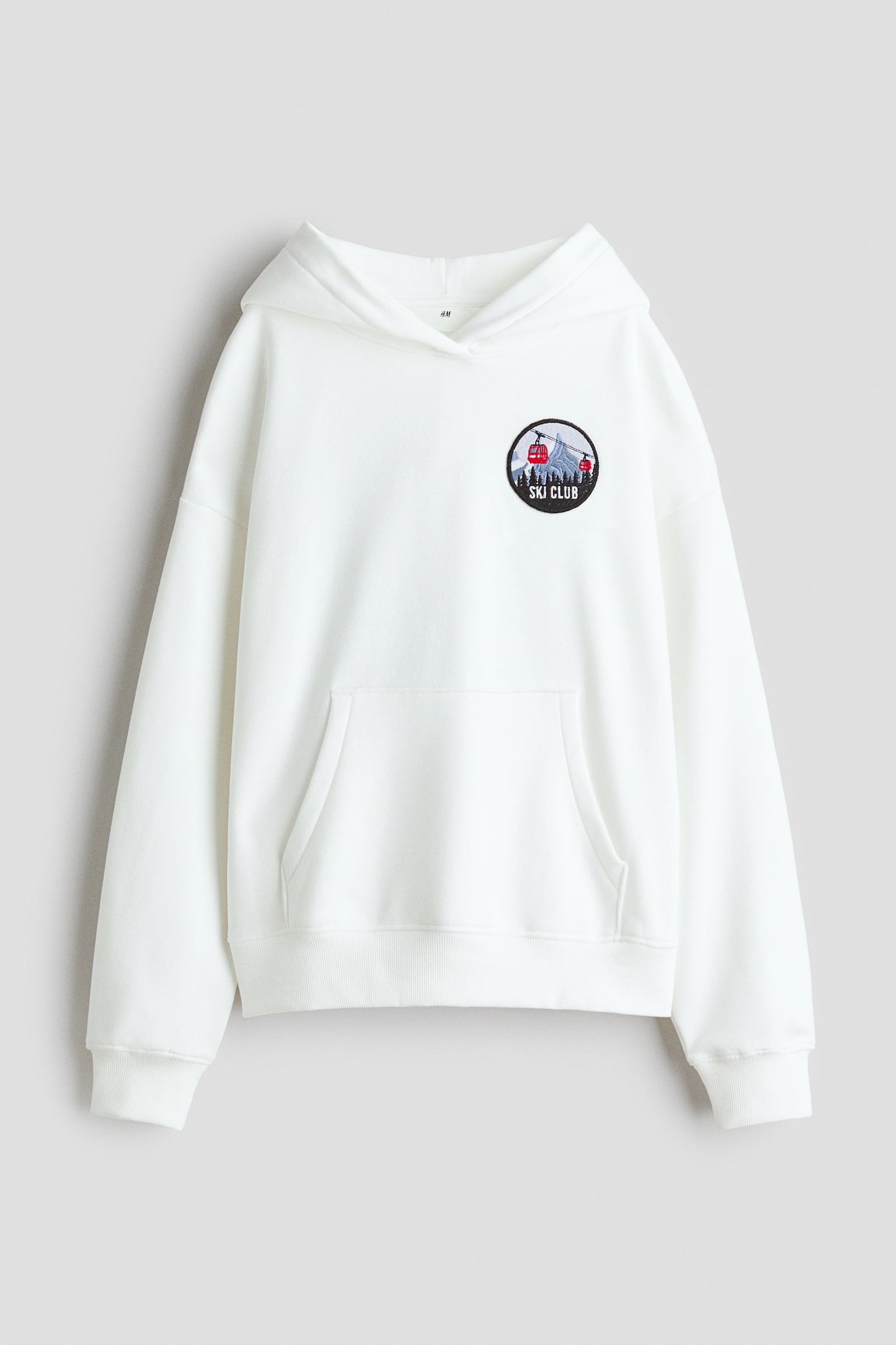 オーバーサイズ デザインスウェットパーカ - ホワイト／Ski club/ライトパープル／ロサンゼルス/ダークグレー／Paris Amour