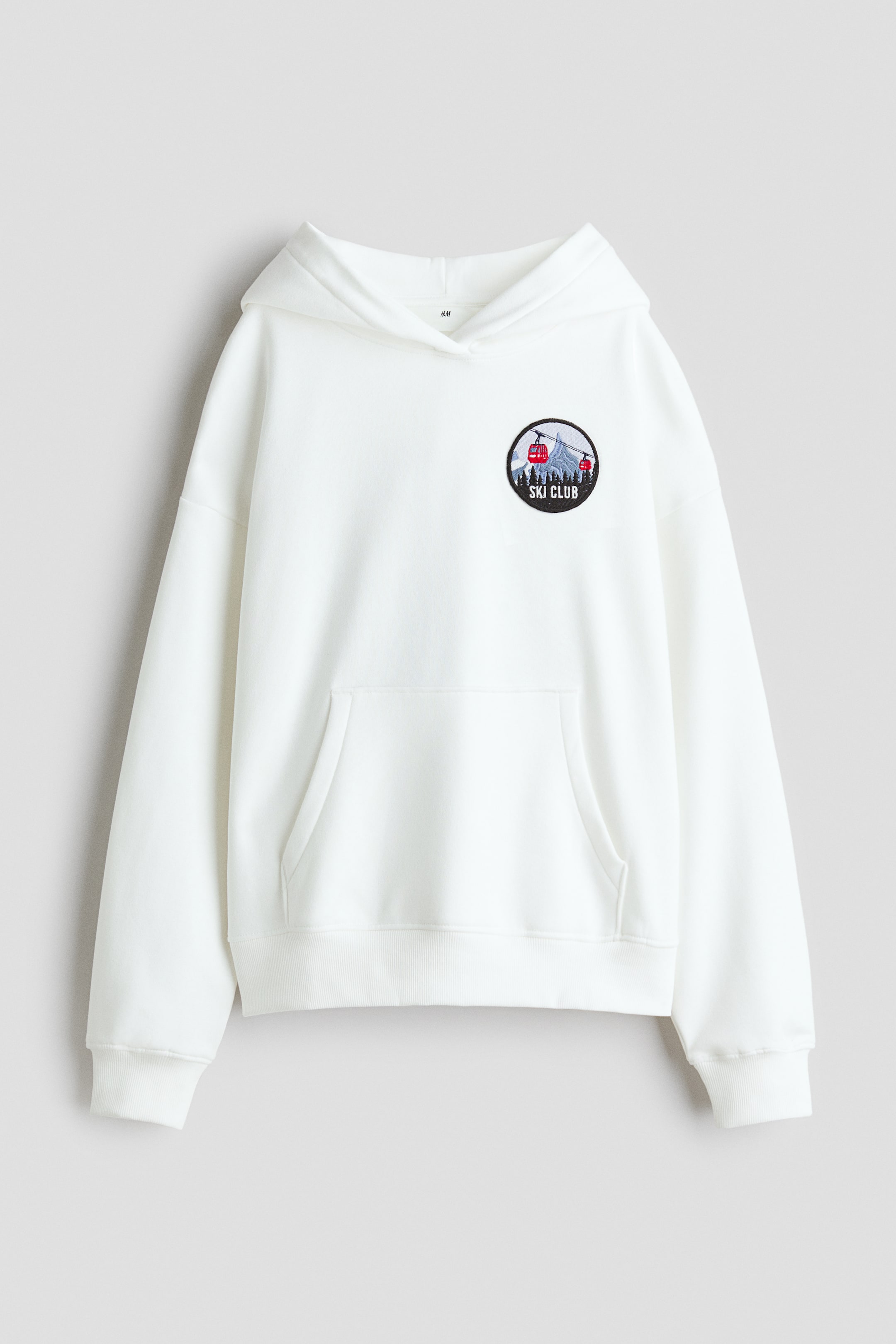 拡大画像を表示: オーバーサイズ デザインスウェットパーカ - ホワイト／Ski club - Kids | H&M JP 1