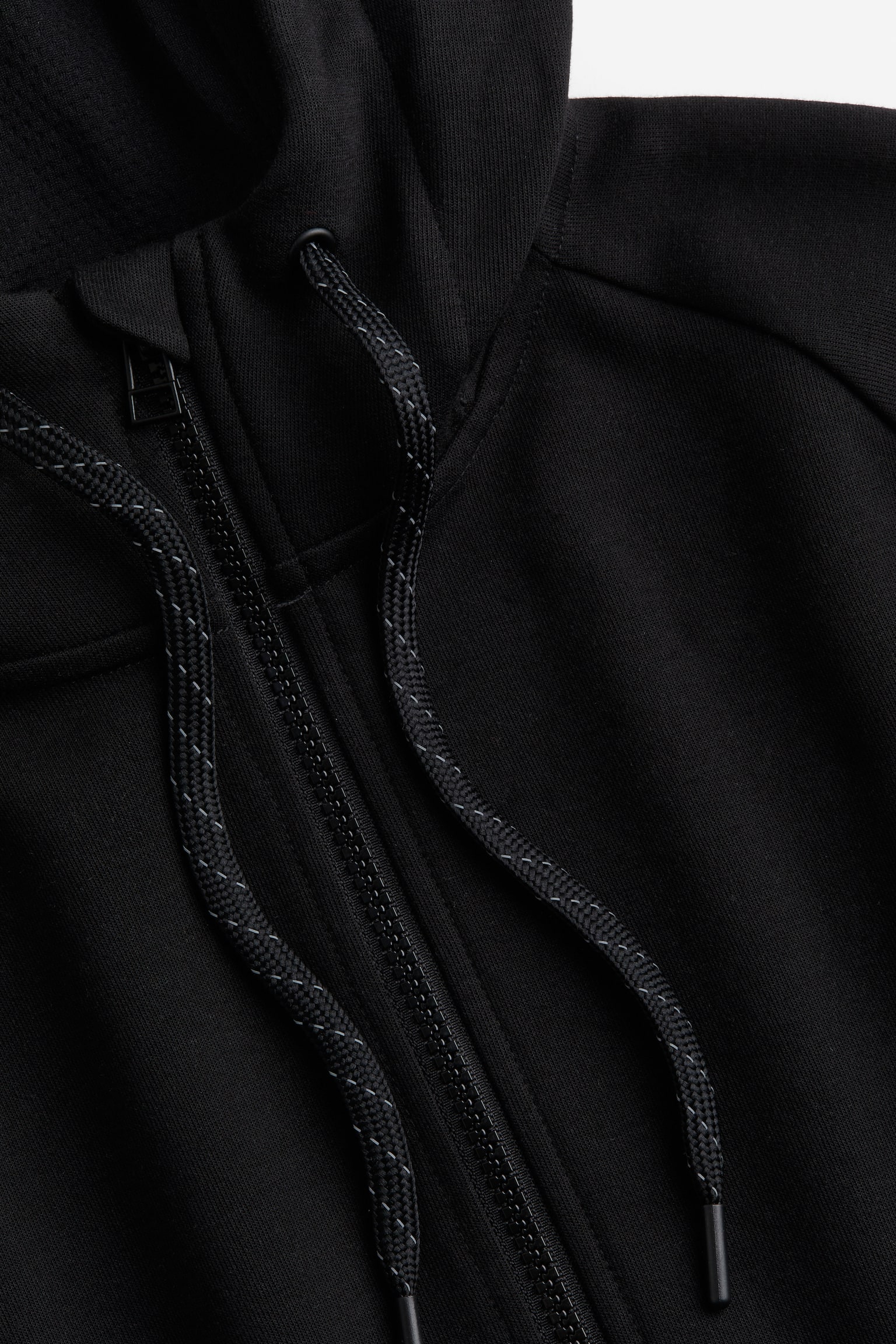 Regular Fit Zip-through sports hoodie in DryMove™ - Black - 2