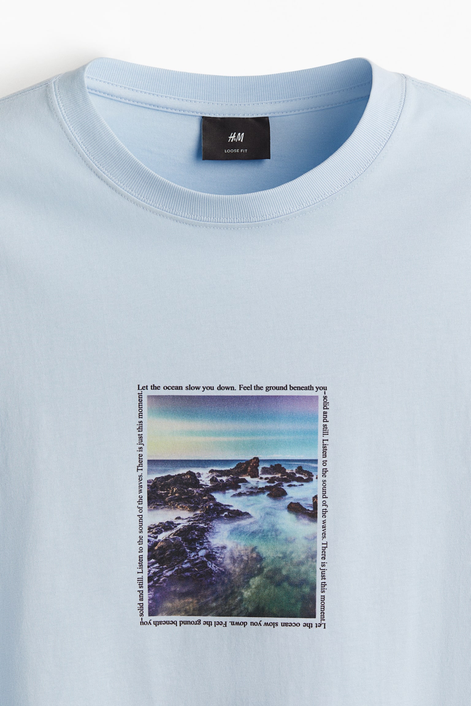 Loose Fit Printed T-shirt - Blue/Plum purple/Orchards bookstore/Light orange/Path of Nature/Light beige/Cat/Light blue/Wickford Hills/Sage green/Angel Ridge/White/Playa de Alcudia/Brown/Adapt/White/Greek Sardines/Plum/Handle With Care/Blue/Still Water/Light blue/Le Club Bleu/White/Frostbite Society/Dark green/I'm Not In The Mood/White/Destined Beyond/Yellow/Enjoy the Present/White/Pasta/White/Watch party - 4