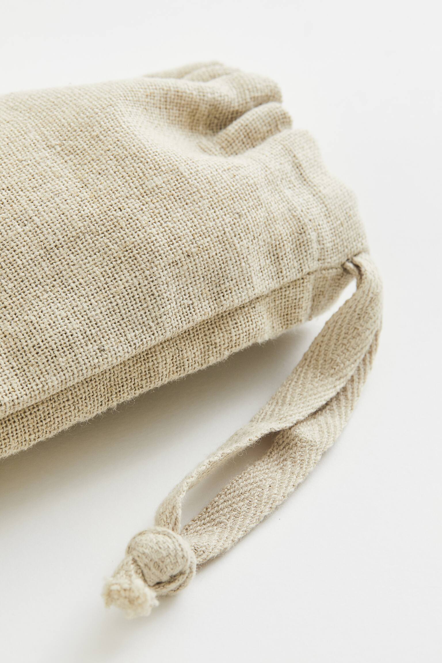 Linen-blend bread bag - Light beige - 3