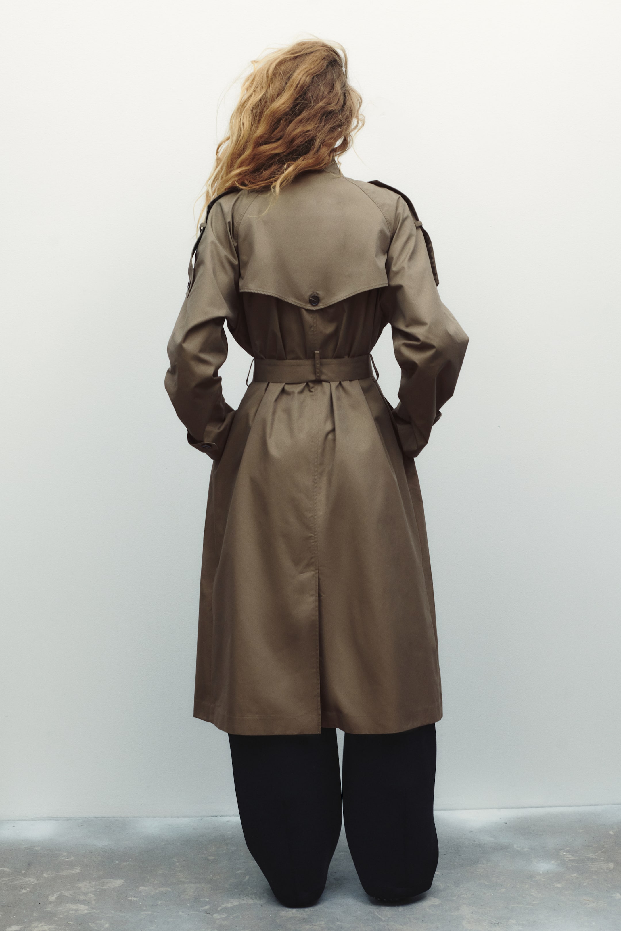 Double-Breasted Twill Trench Coat