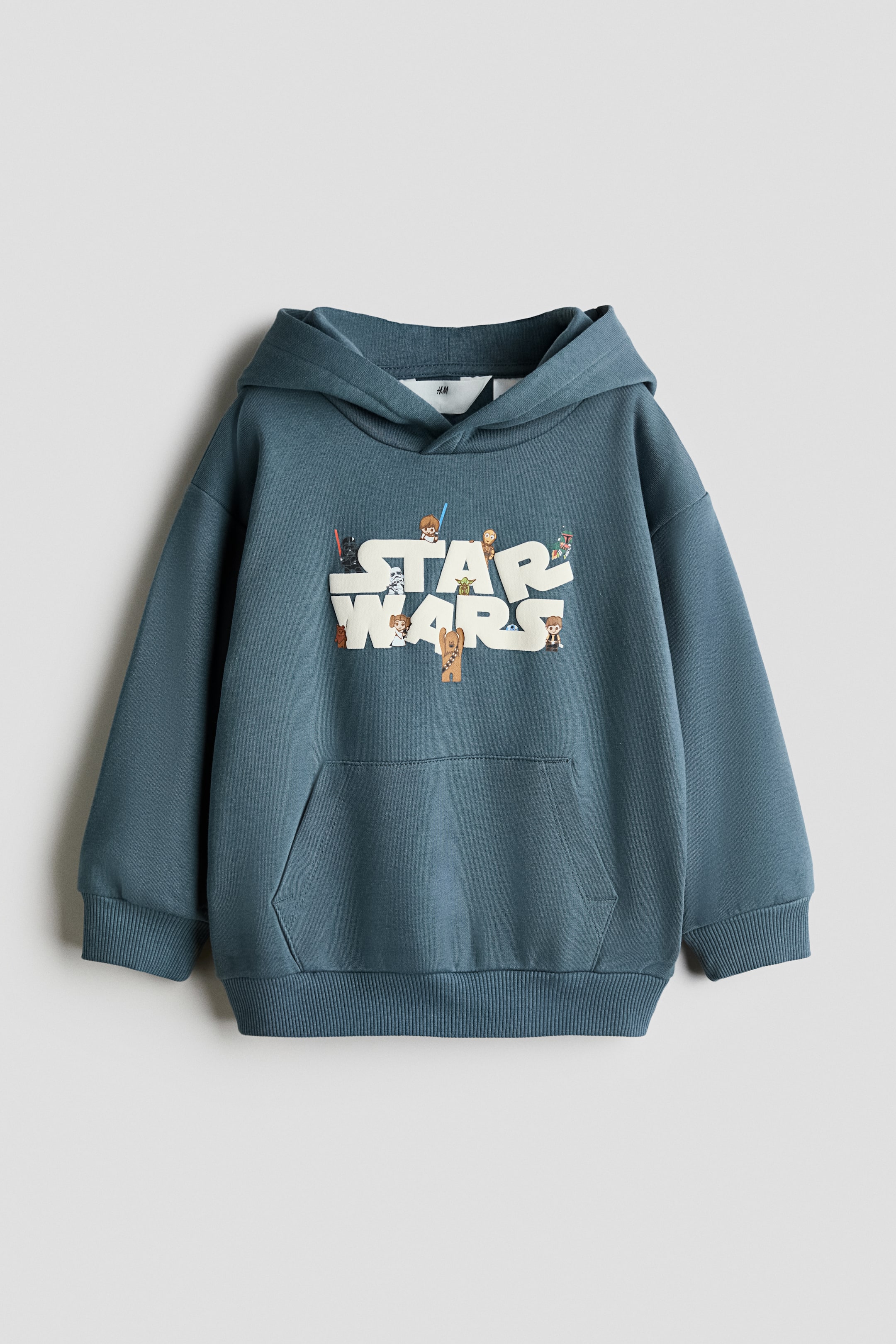 View larger image: Printed brushed-inside hoodie - Teal marl/Star Wars - Kids | H&M 1