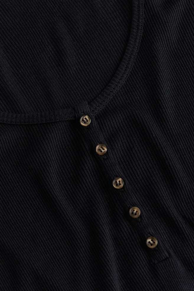 Silk jersey top - Black/Dark mole - 3
